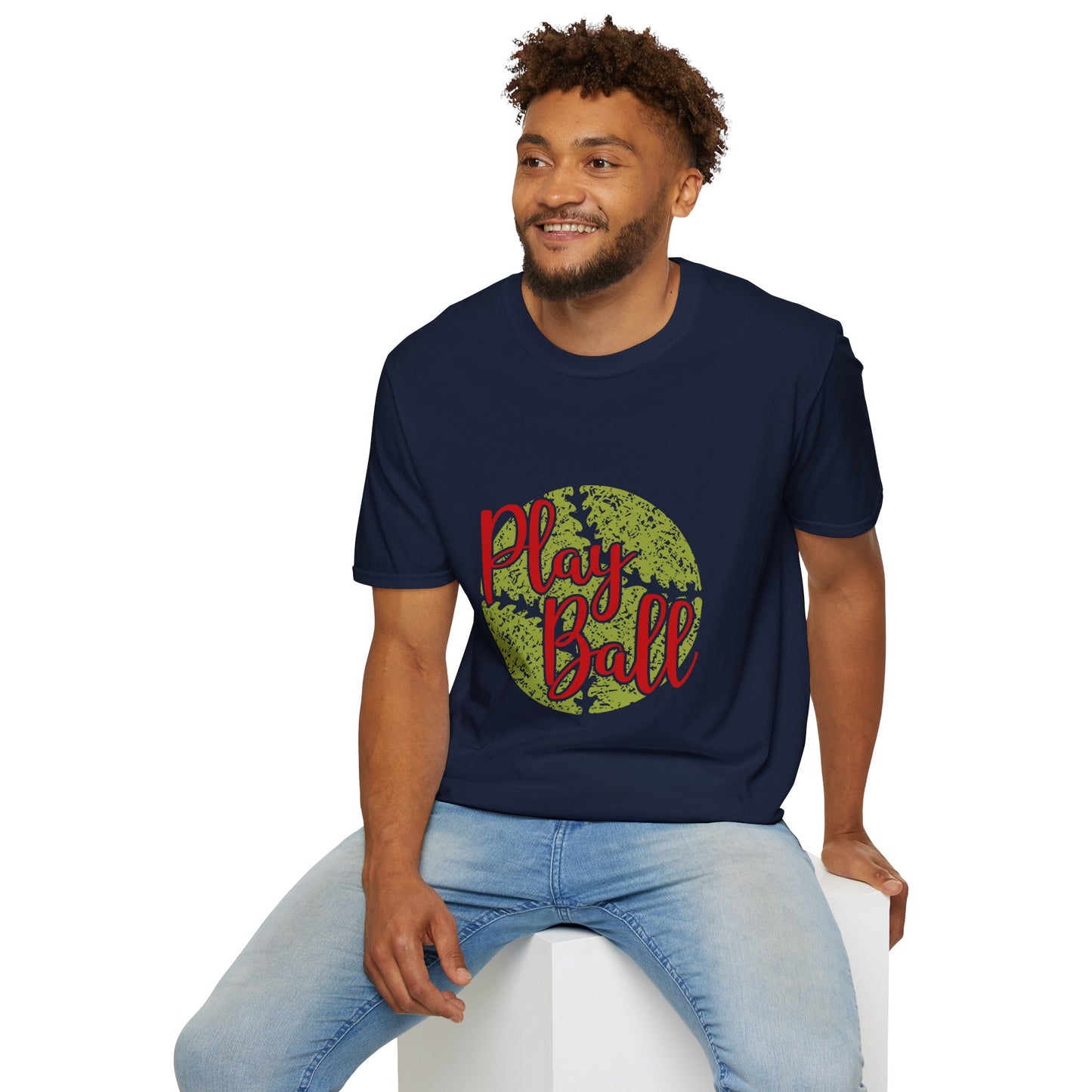 Play Ball Unisex Softstyle T-Shirt, Sporty Tee, Gift for Baseball Fans, Casual Wear, Team Spirit Apparel, Summer Outfit