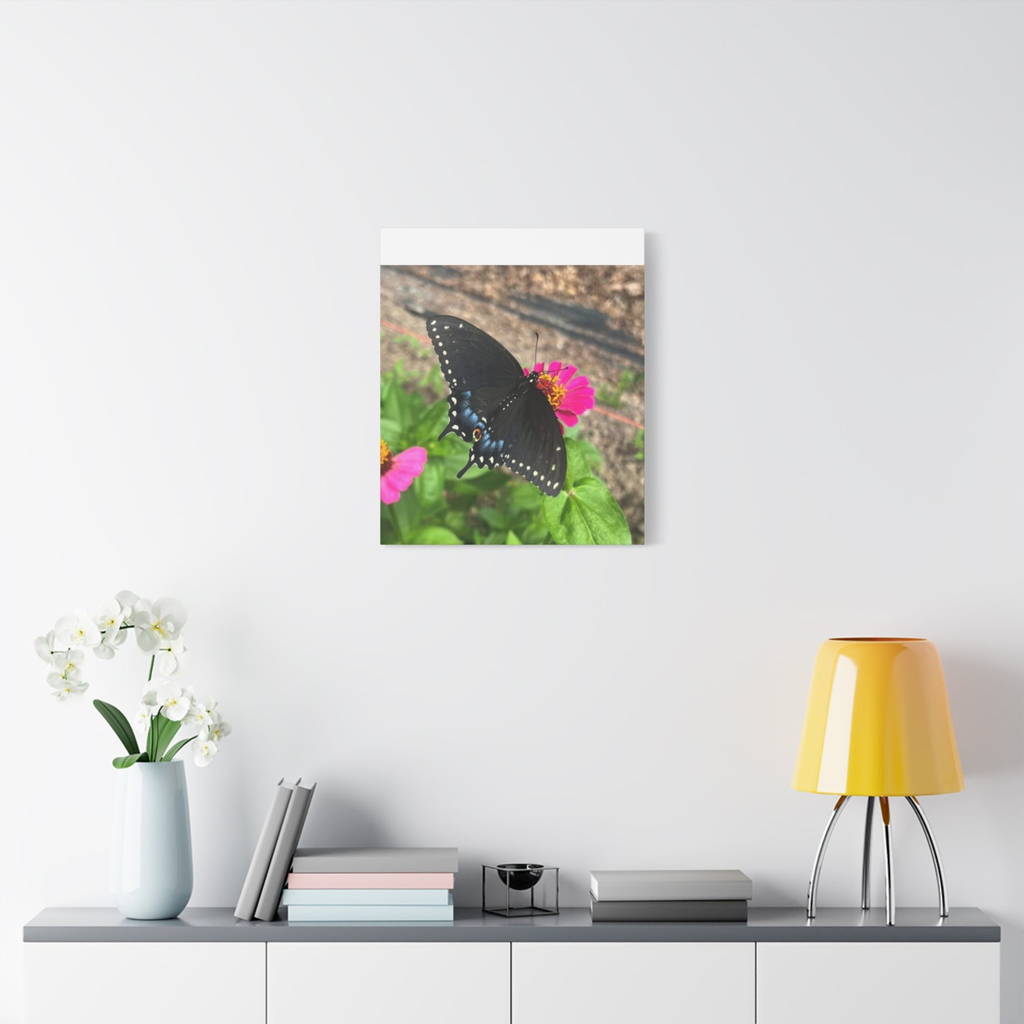 Black Butterfly Canvas Wall Art, Nature Decor, Botanical Print, Home Decor, Gift for Nature Lovers, Insect Photography