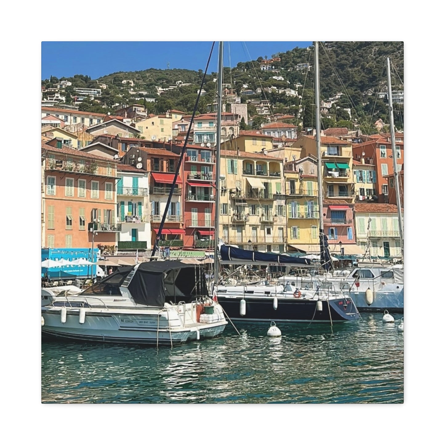 Italy Nautical Canvas Wall Art, Coastal Home Decor, Marina Print, Beach Decor, Nautical Gift, Coastal Living Decoration