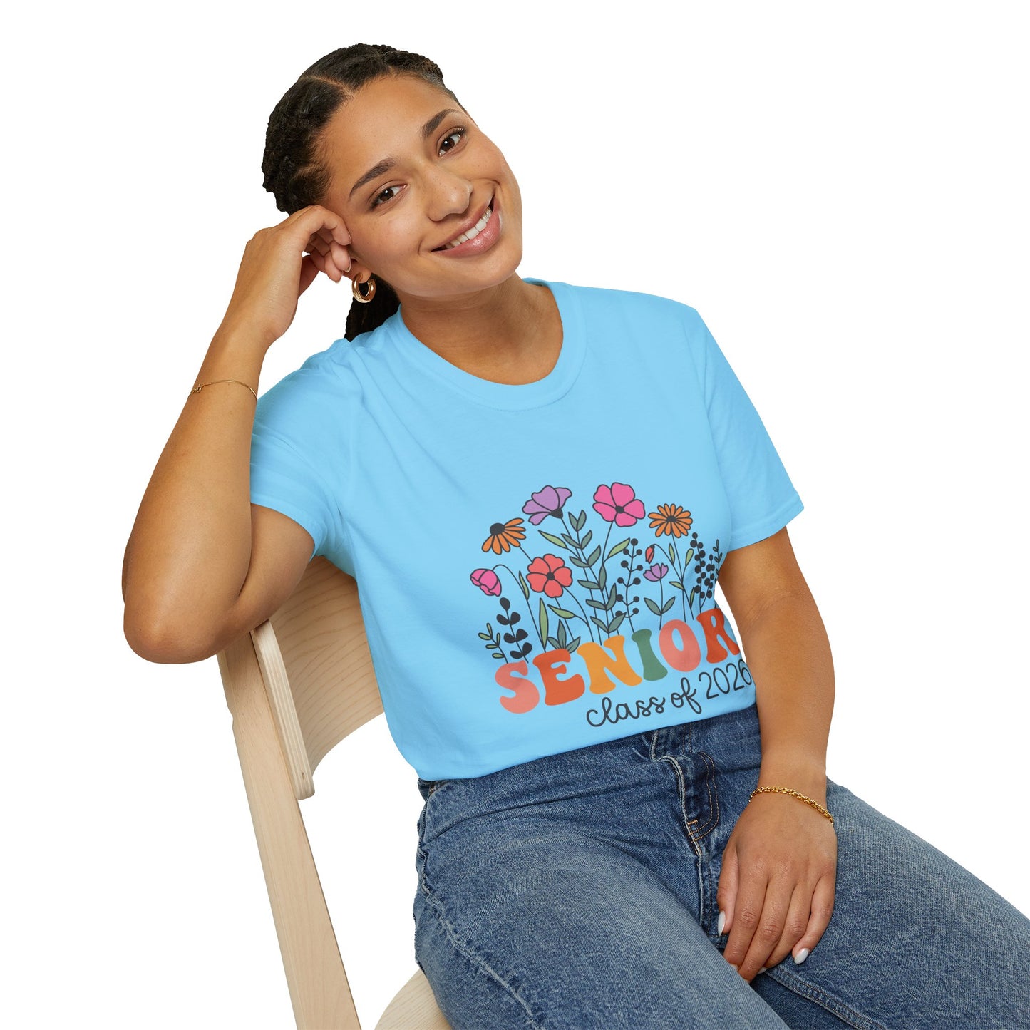 Senior Class of 2026 Floral T-Shirt, Graduation Gift, Unisex Tee, Senior's Apparel, College Bound Shirt