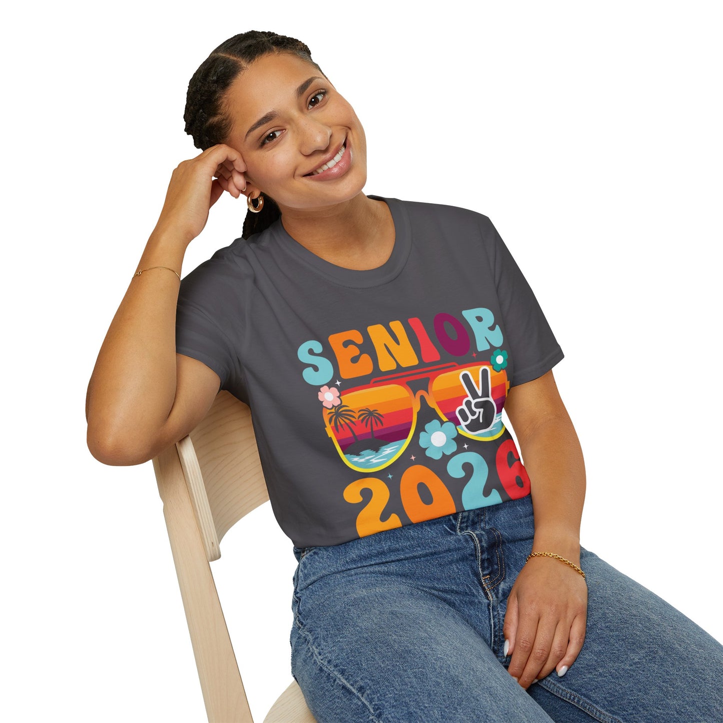 2026 Senior T-Shirt, Unisex Softstyle Tee, Graduation Gift, Summer Vibes Shirt, Class of 2026, Senior Celebration Apparel