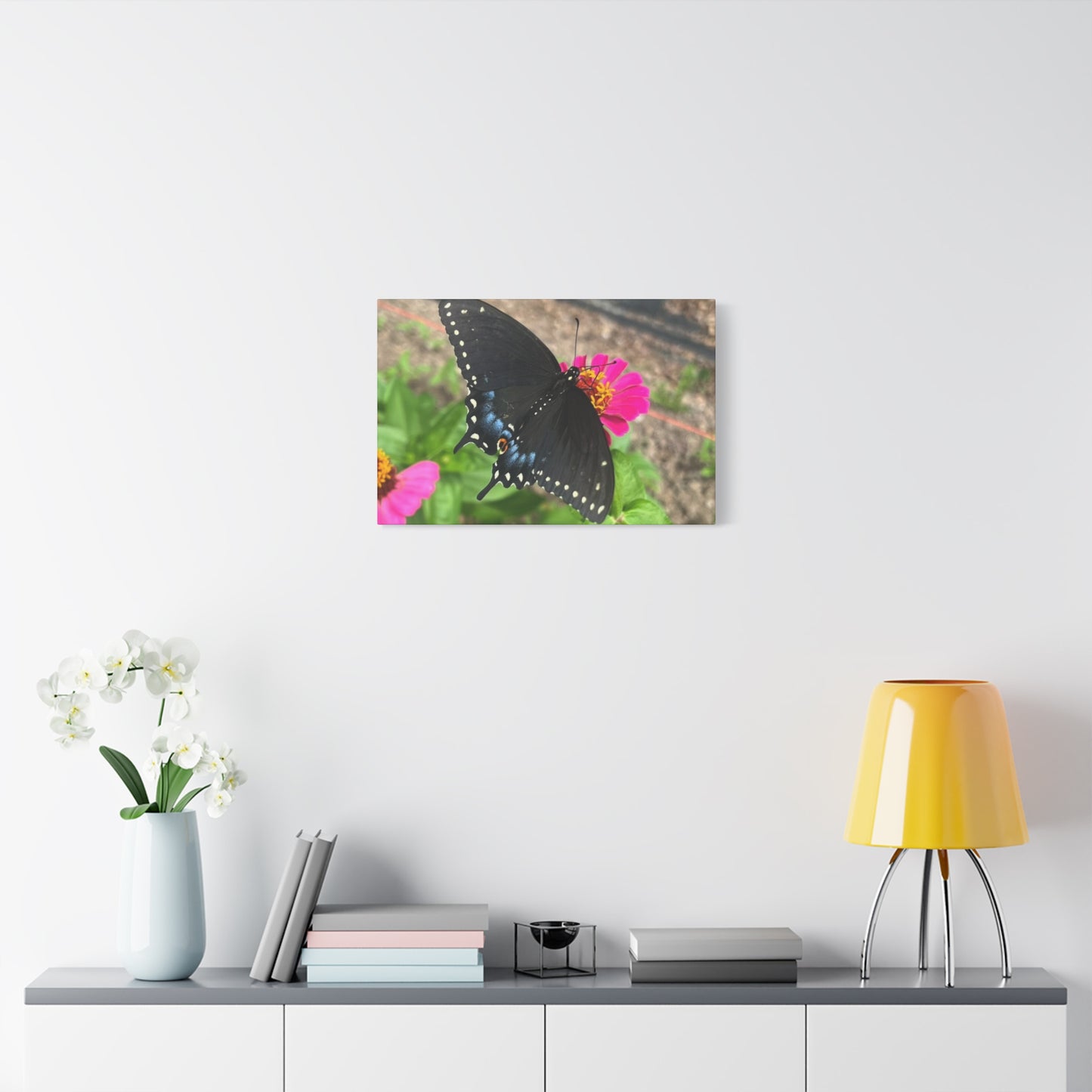 Black Butterfly Canvas Wall Art, Nature Decor, Botanical Print, Home Decor, Gift for Nature Lovers, Insect Photography