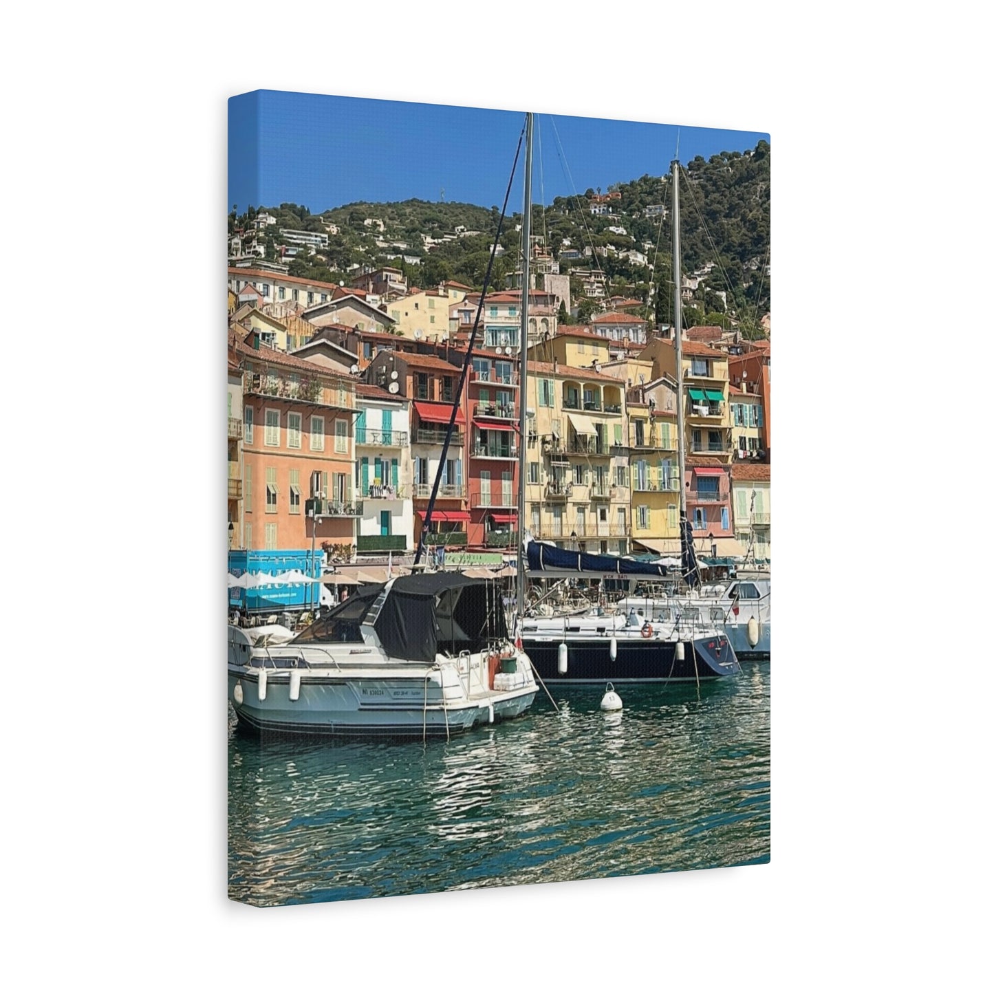 Italy Nautical Canvas Wall Art, Coastal Home Decor, Marina Print, Beach Decor, Nautical Gift, Coastal Living Decoration