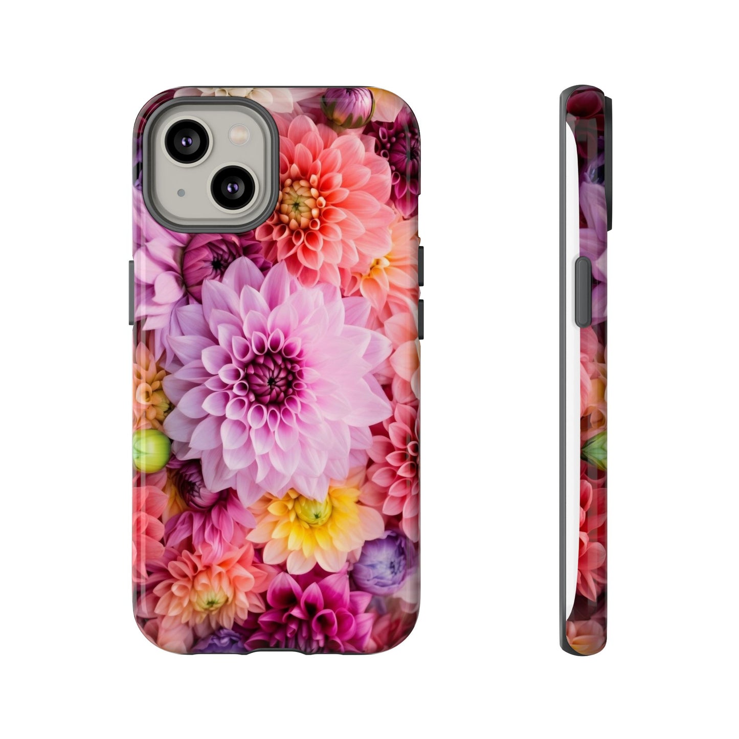 Floral iPhone Case, Tough Floral Phone Cover, Flower Pattern Case, Spring Design, Gift for Her, Durable Phone Accessory