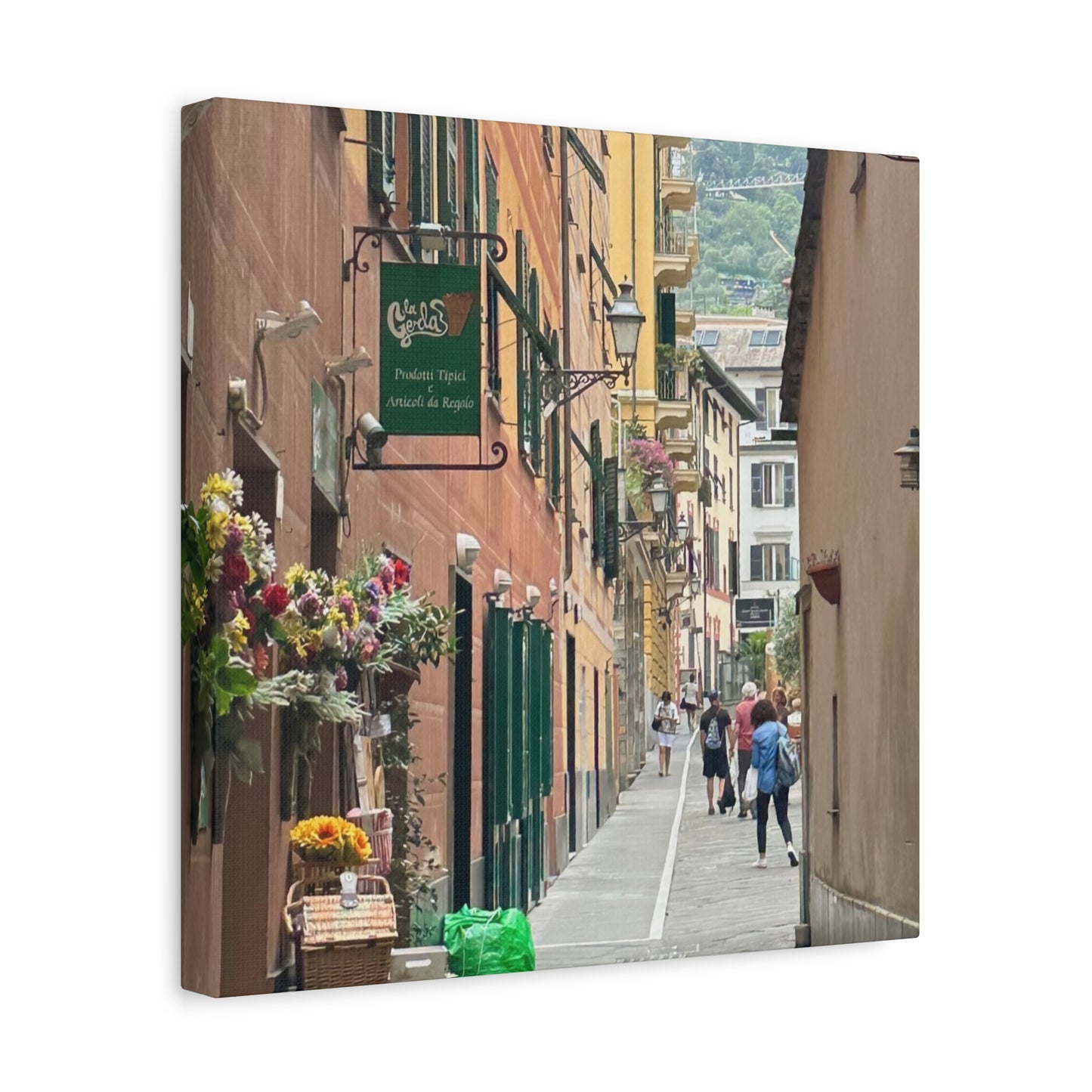Charming Italy Street Scene Canvas Wall Art, Home Decor, Gift for Art Lovers, Cozy Living Room Decoration, Gallery Wall Accent
