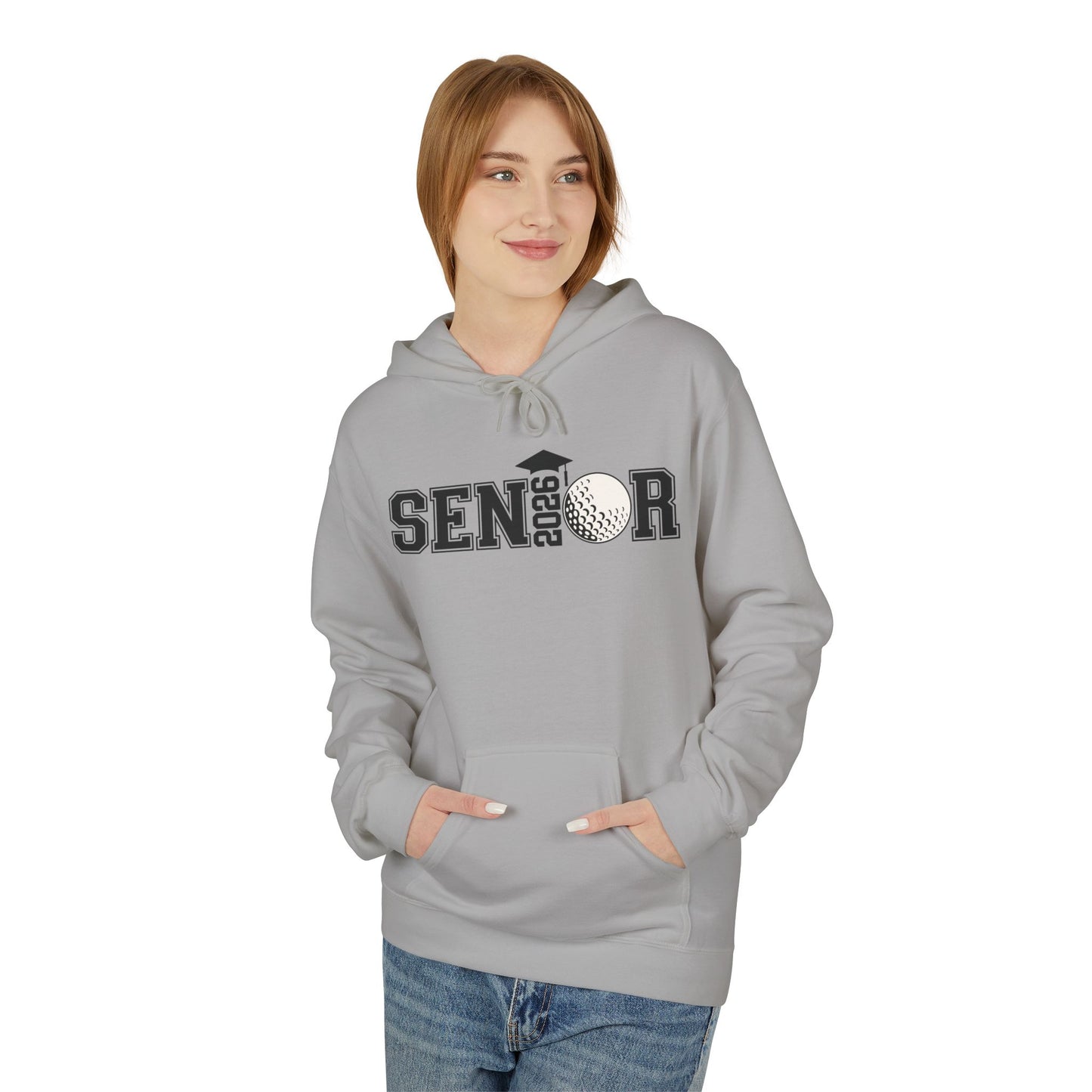 Senior- Golf Fleece Hoodie - Perfect for Graduates, Cozy Gift for Seniors, College Prep, Class of 2023, Warm and Stylish