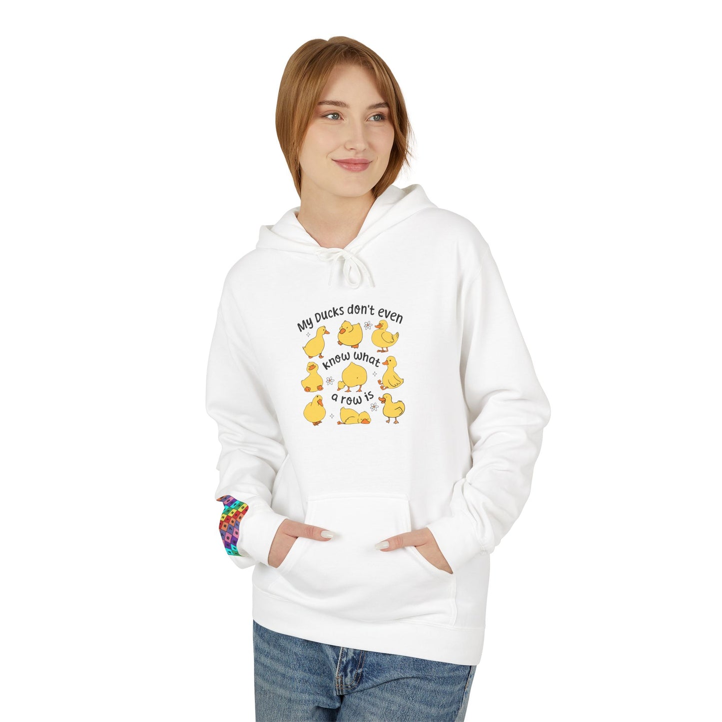 My Duck Didn’t Even Fleece Hoodie, Cozy Animal Lover Gift, Fun Birthday Present, Cute Casual Wear, Duck-Themed Apparel, Warm Hoodie