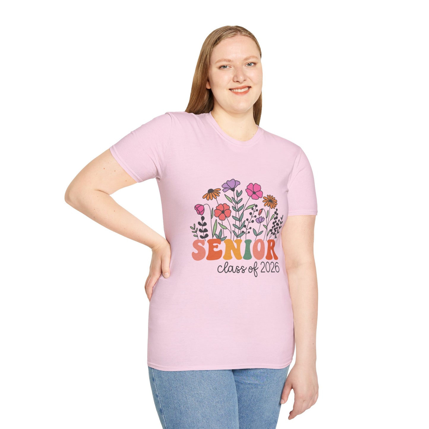 Senior Class of 2026 Floral T-Shirt, Graduation Gift, Unisex Tee, Senior's Apparel, College Bound Shirt