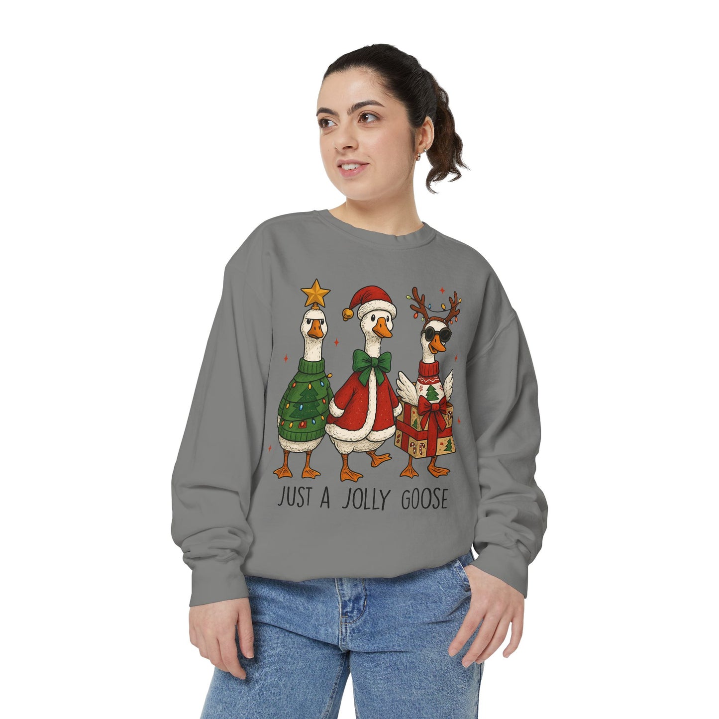 Holiday Goose Sweatshirt, Cozy Sweatshirt, Christmas Gift, Unisex Sweatshirt, Festive Apparel, Winter Fashion