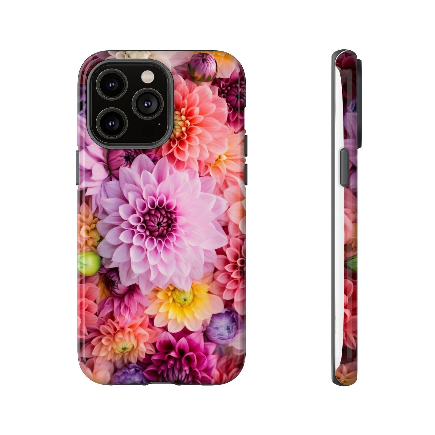 Floral iPhone Case, Tough Floral Phone Cover, Flower Pattern Case, Spring Design, Gift for Her, Durable Phone Accessory