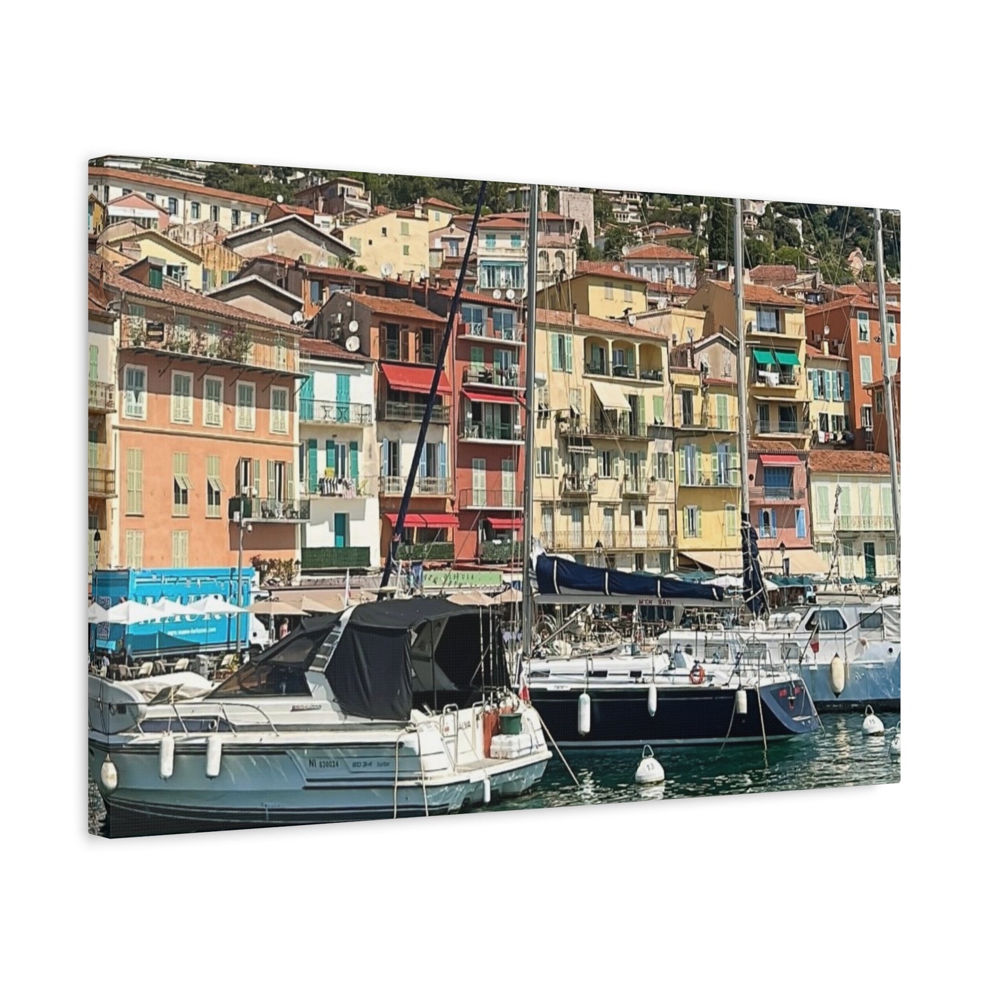 Italy Nautical Canvas Wall Art, Coastal Home Decor, Marina Print, Beach Decor, Nautical Gift, Coastal Living Decoration
