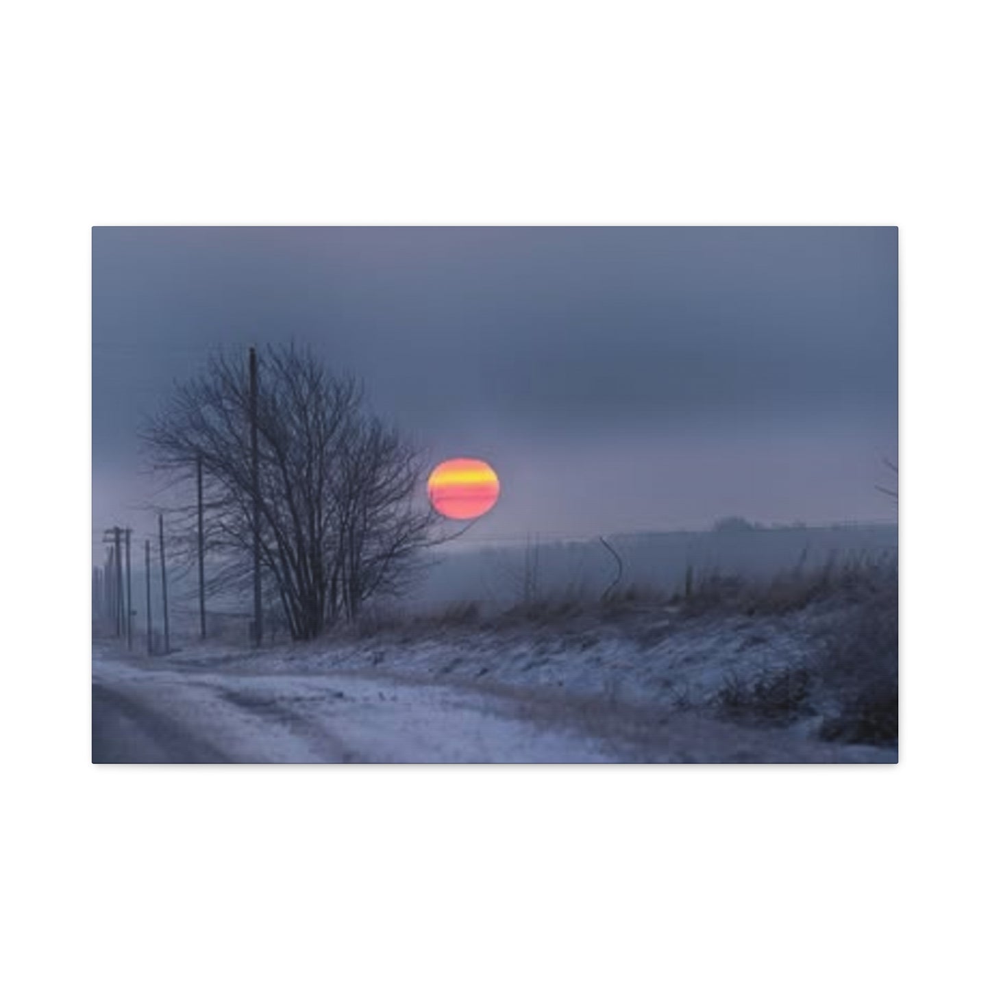 Serene Sunset Canvas Print, Home Decor Art, Relaxing Wall Art, Nature Decor, Scenic Landscape, Perfect Gift for Nature Lovers