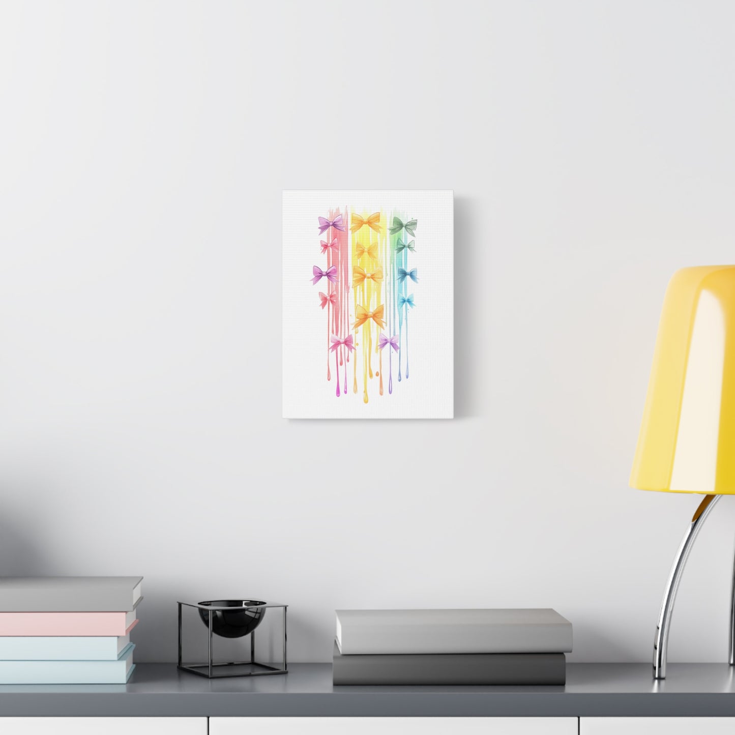 Colorful Bow Decor Canvas Print Wall Art