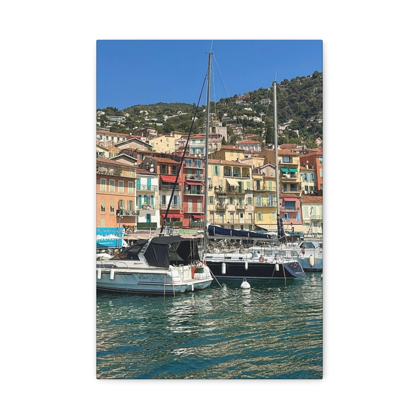 Italy Nautical Canvas Wall Art, Coastal Home Decor, Marina Print, Beach Decor, Nautical Gift, Coastal Living Decoration
