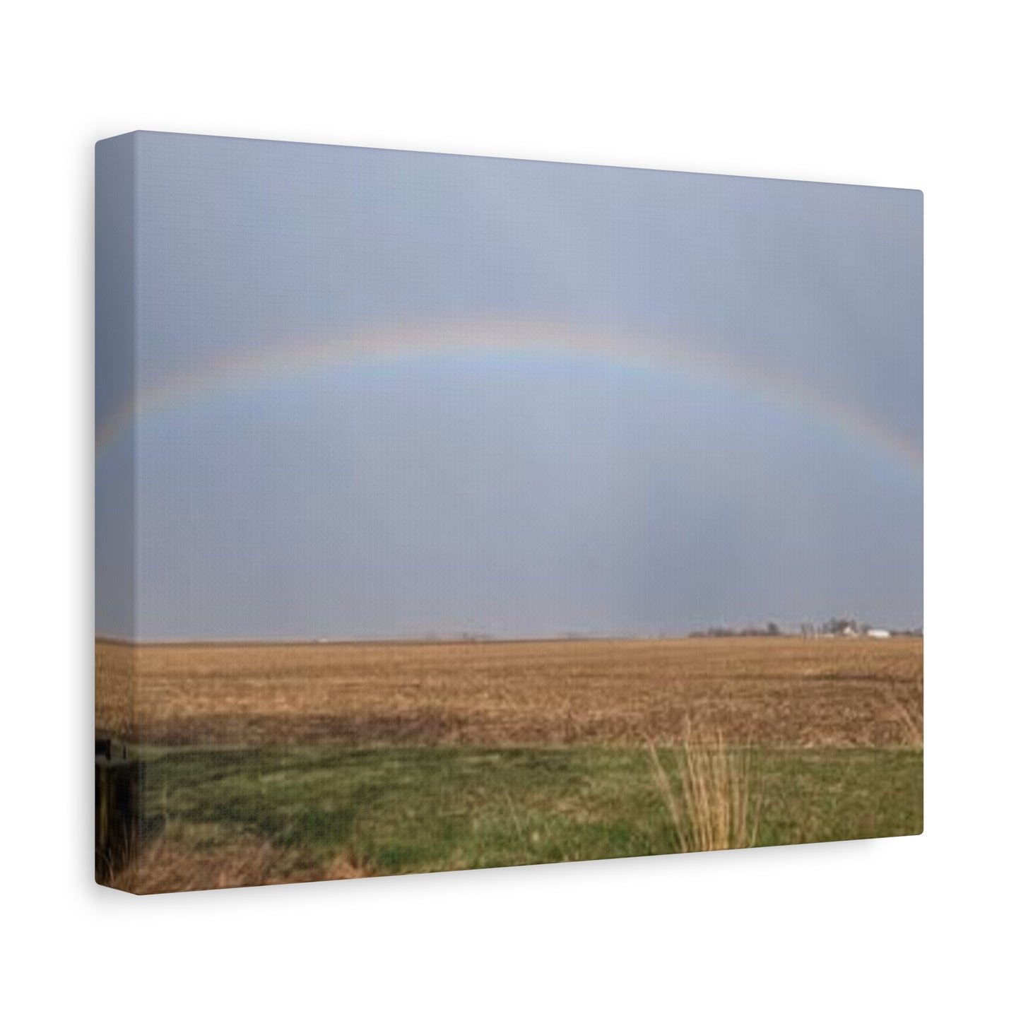 Rainbow Landscape Canvas Print, Inspirational Home Decor, Gift for Nature Lovers, Modern Wall Art, Farmhouse Style, Rainbow Art