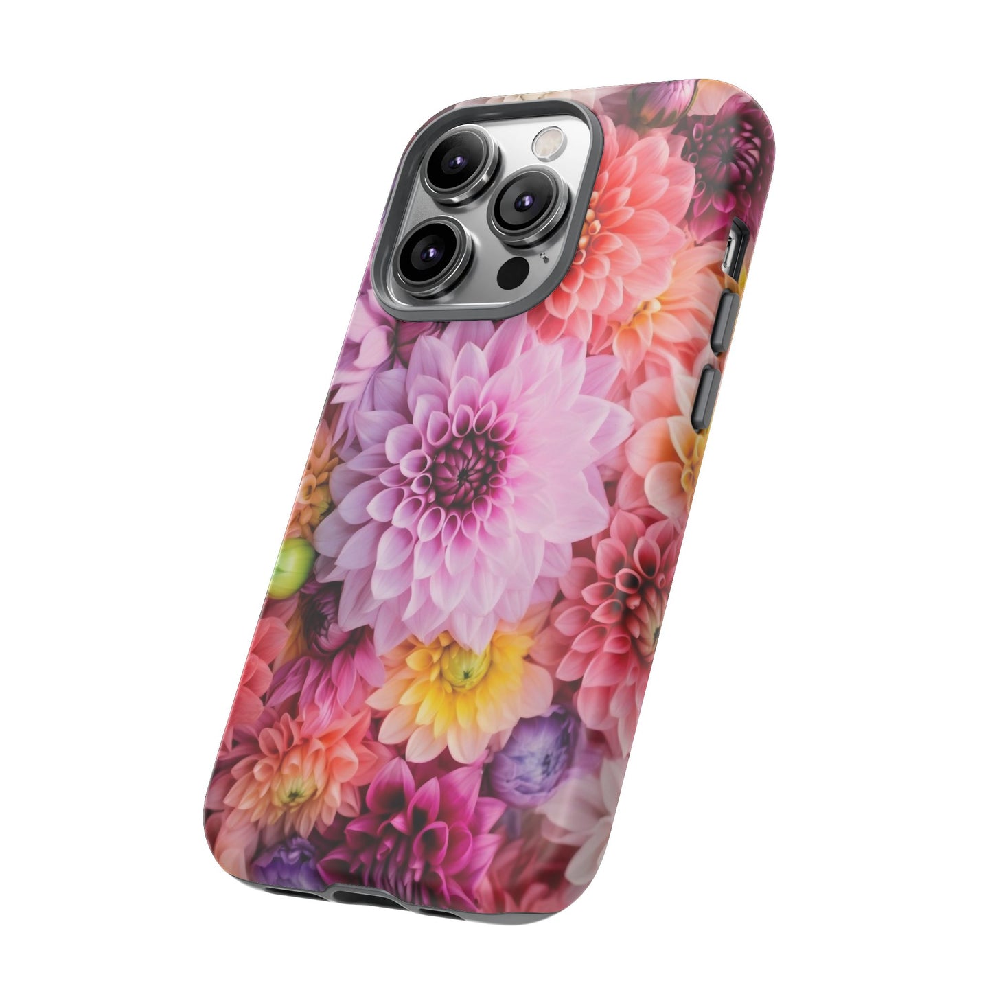 Floral iPhone Case, Tough Floral Phone Cover, Flower Pattern Case, Spring Design, Gift for Her, Durable Phone Accessory
