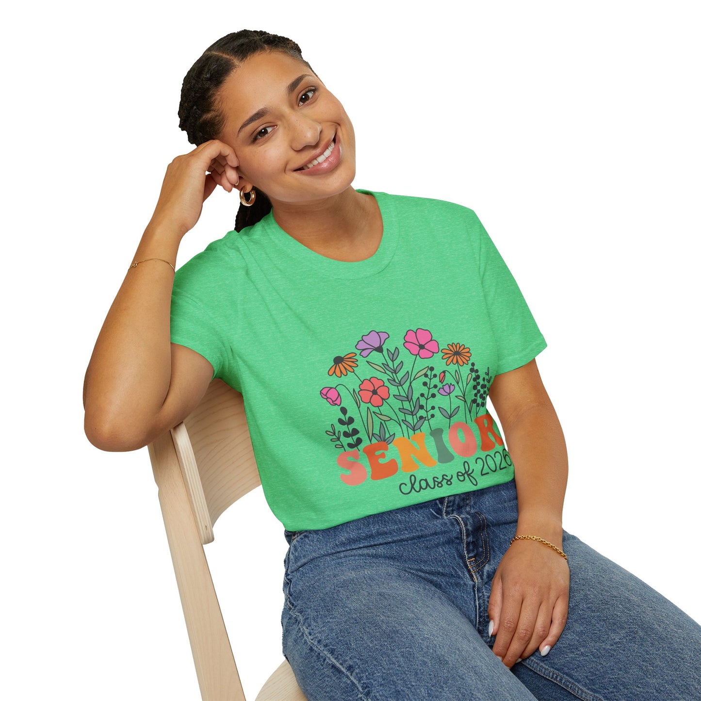 Senior Class of 2026 Floral T-Shirt, Graduation Gift, Unisex Tee, Senior's Apparel, College Bound Shirt