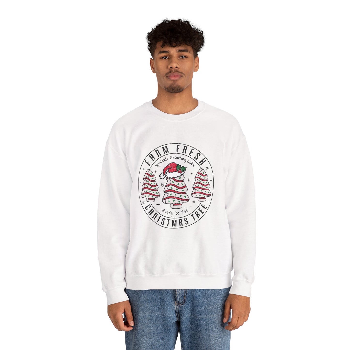 Farm Fresh Christmas Crewneck Sweatshirt, Cozy Holiday Apparel, Unisex Winter Gift, Cute Sweatshirt, Festive Clothing