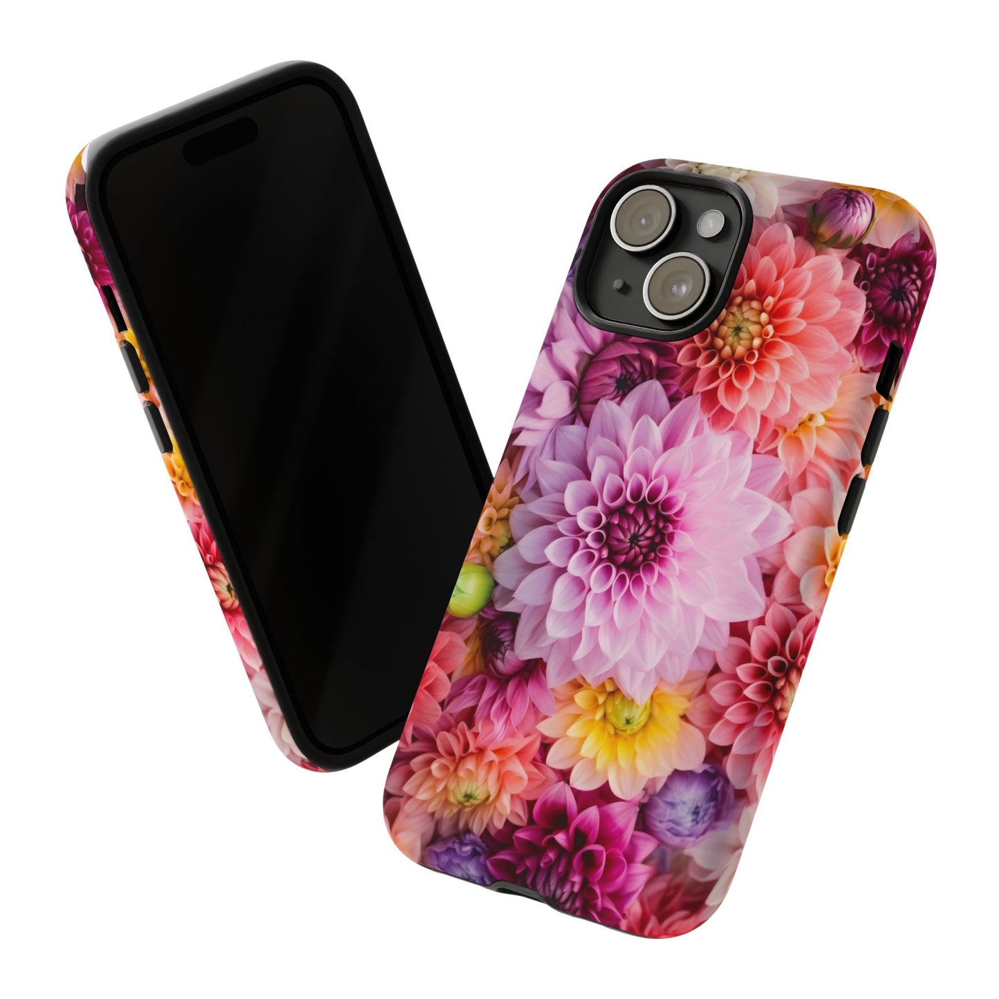 Floral iPhone Case, Tough Floral Phone Cover, Flower Pattern Case, Spring Design, Gift for Her, Durable Phone Accessory
