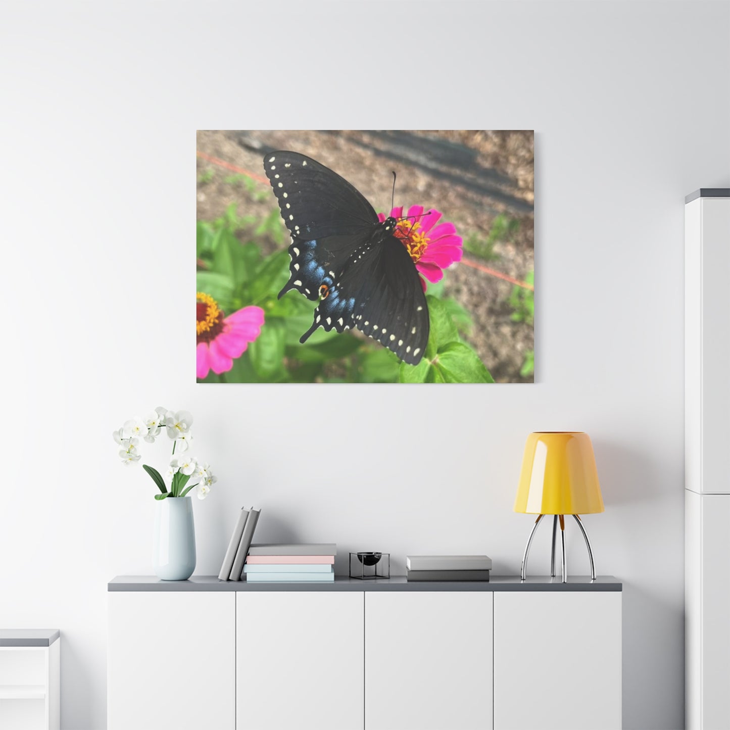 Black Butterfly Canvas Wall Art, Nature Decor, Botanical Print, Home Decor, Gift for Nature Lovers, Insect Photography
