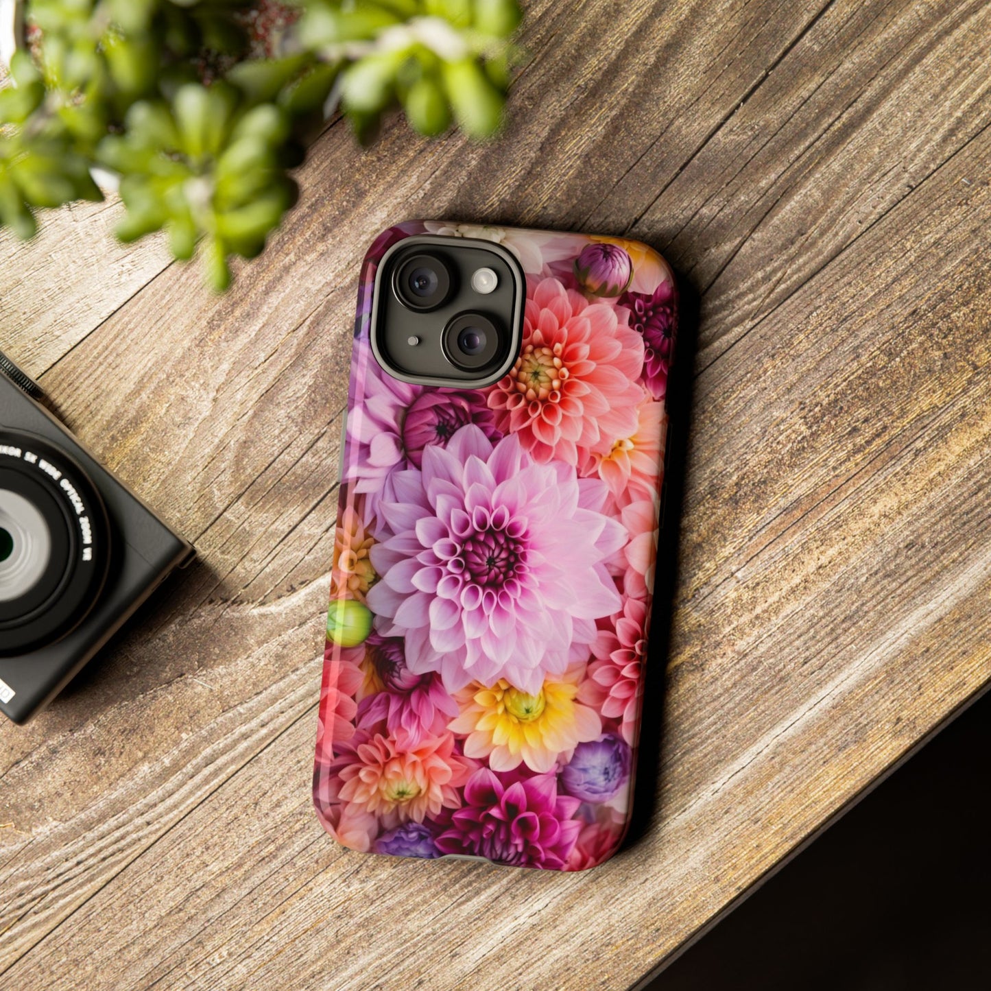 Floral iPhone Case, Tough Floral Phone Cover, Flower Pattern Case, Spring Design, Gift for Her, Durable Phone Accessory