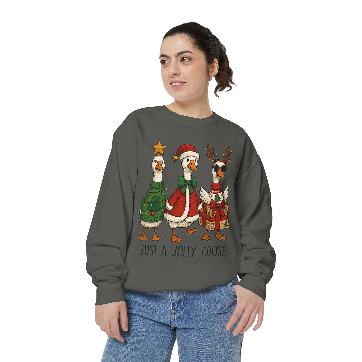 Holiday Goose Sweatshirt, Cozy Sweatshirt, Christmas Gift, Unisex Sweatshirt, Festive Apparel, Winter Fashion
