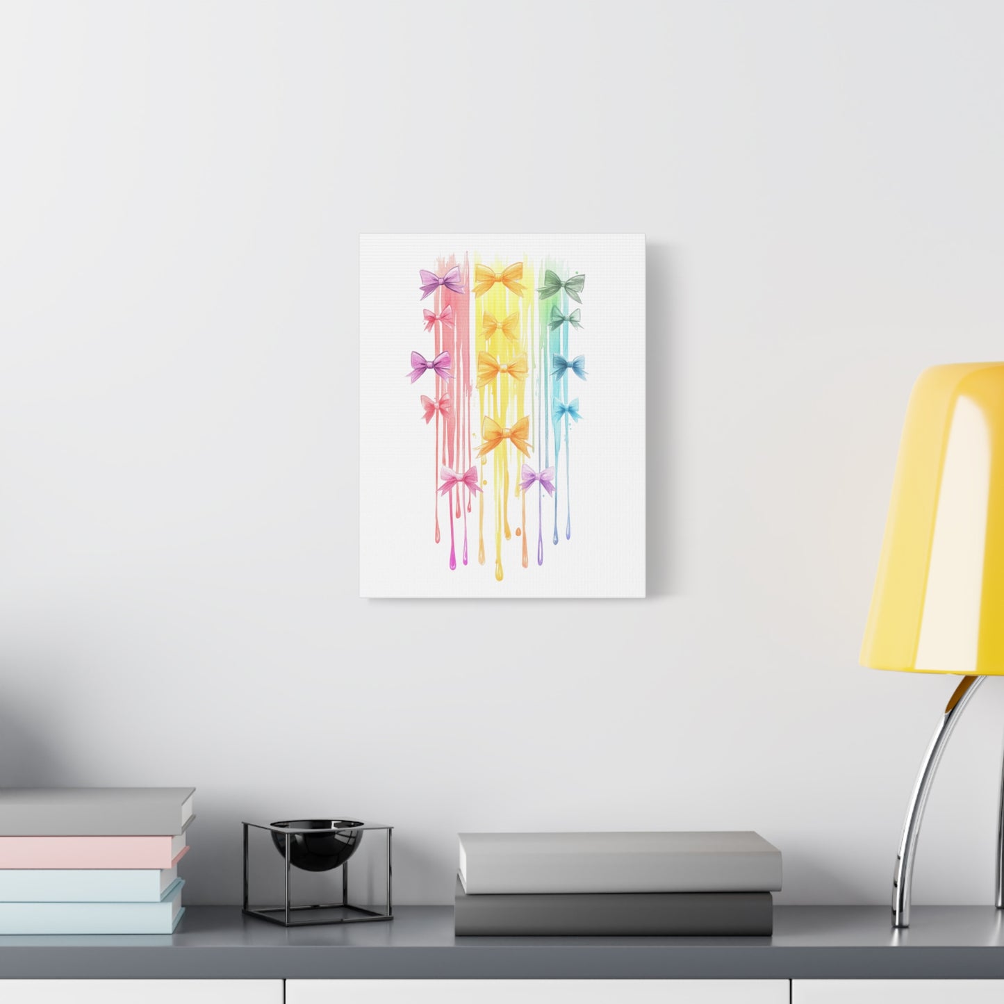 Colorful Bow Decor Canvas Print Wall Art