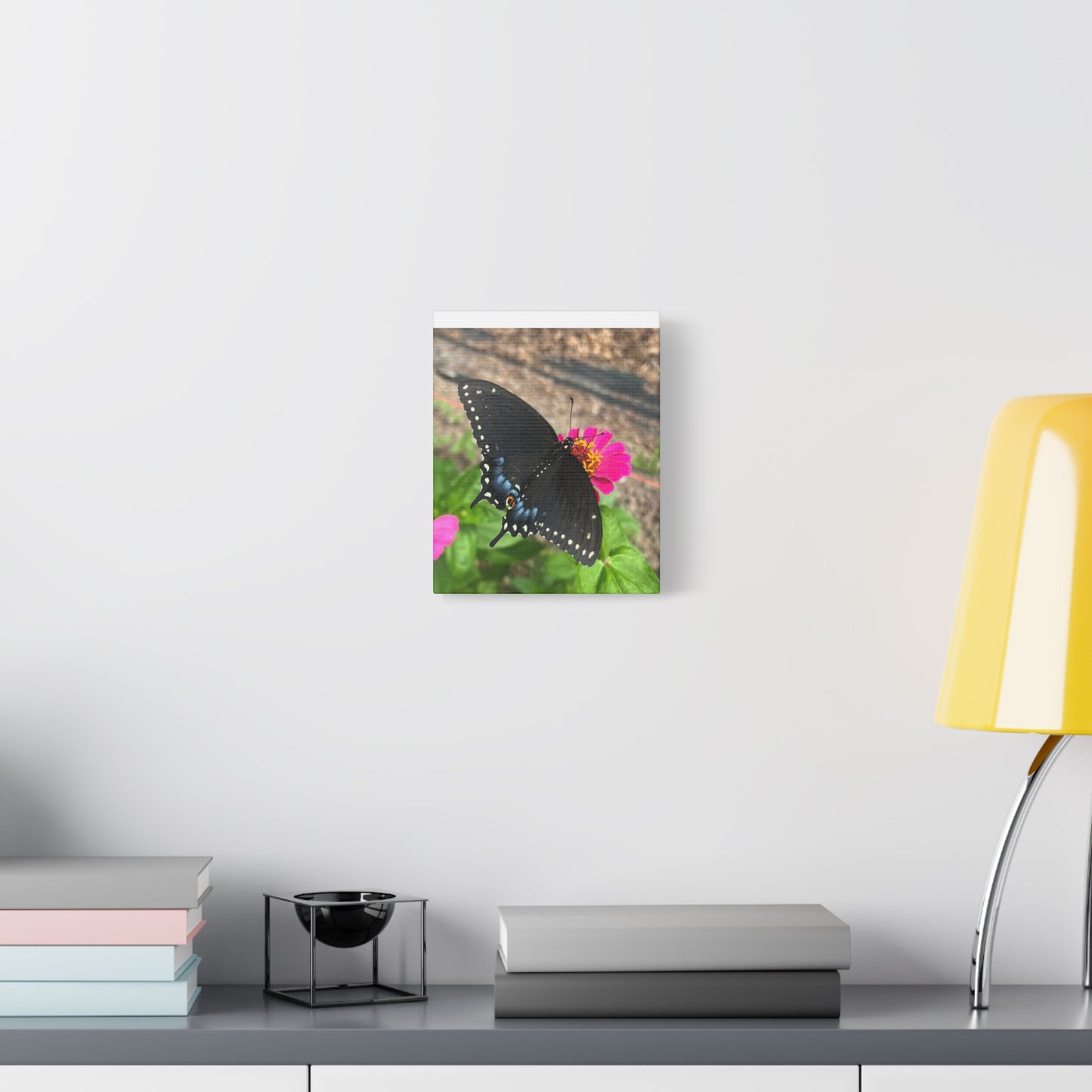 Black Butterfly Canvas Wall Art, Nature Decor, Botanical Print, Home Decor, Gift for Nature Lovers, Insect Photography