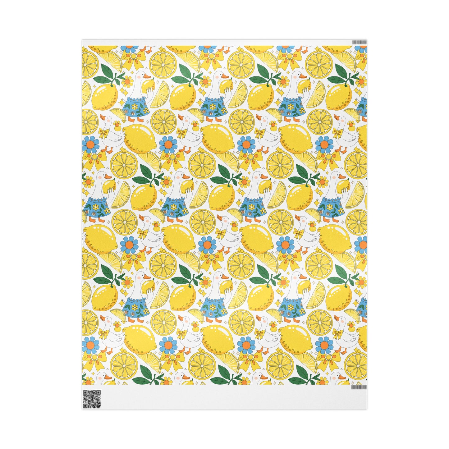 Vibrant Lemon Wrapping Paper, Gift Wrap for Birthdays, Parties, Baby Showers, DIY Crafts, Summer Celebrations, Floral Design