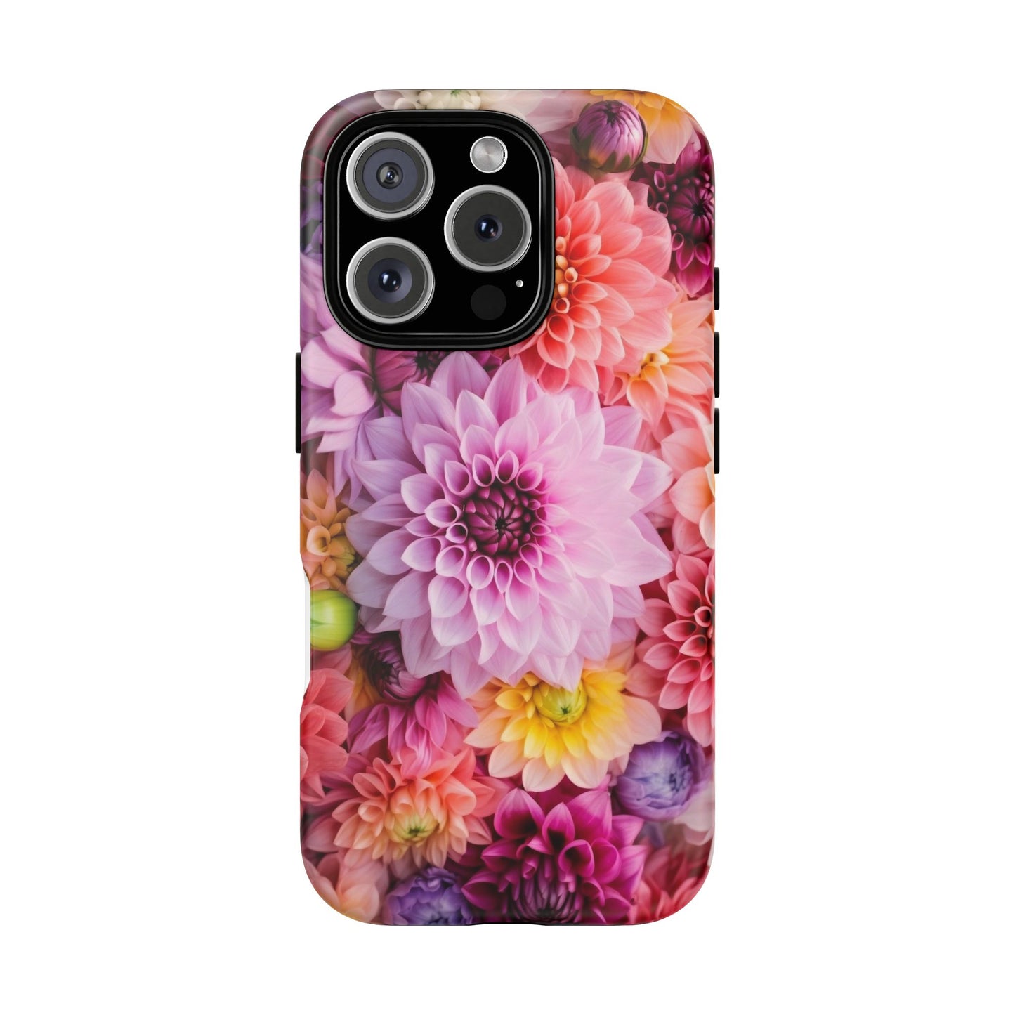 Floral iPhone Case, Tough Floral Phone Cover, Flower Pattern Case, Spring Design, Gift for Her, Durable Phone Accessory