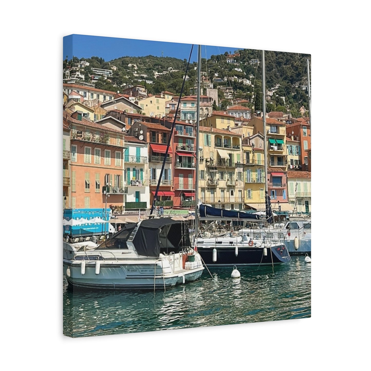 Italy Nautical Canvas Wall Art, Coastal Home Decor, Marina Print, Beach Decor, Nautical Gift, Coastal Living Decoration