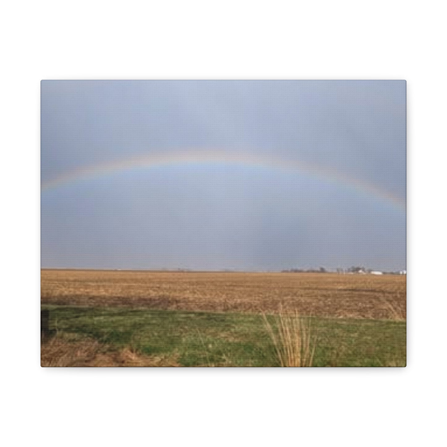 Rainbow Landscape Canvas Print, Inspirational Home Decor, Gift for Nature Lovers, Modern Wall Art, Farmhouse Style, Rainbow Art