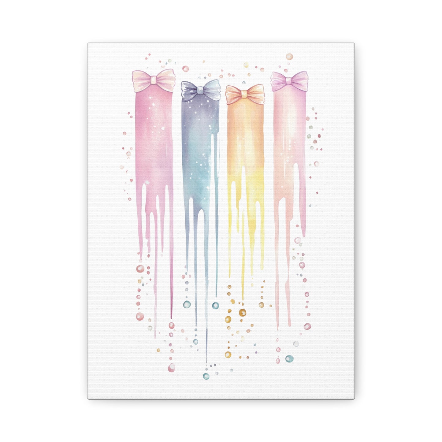 Pastel Drip Colorful Bow Decor