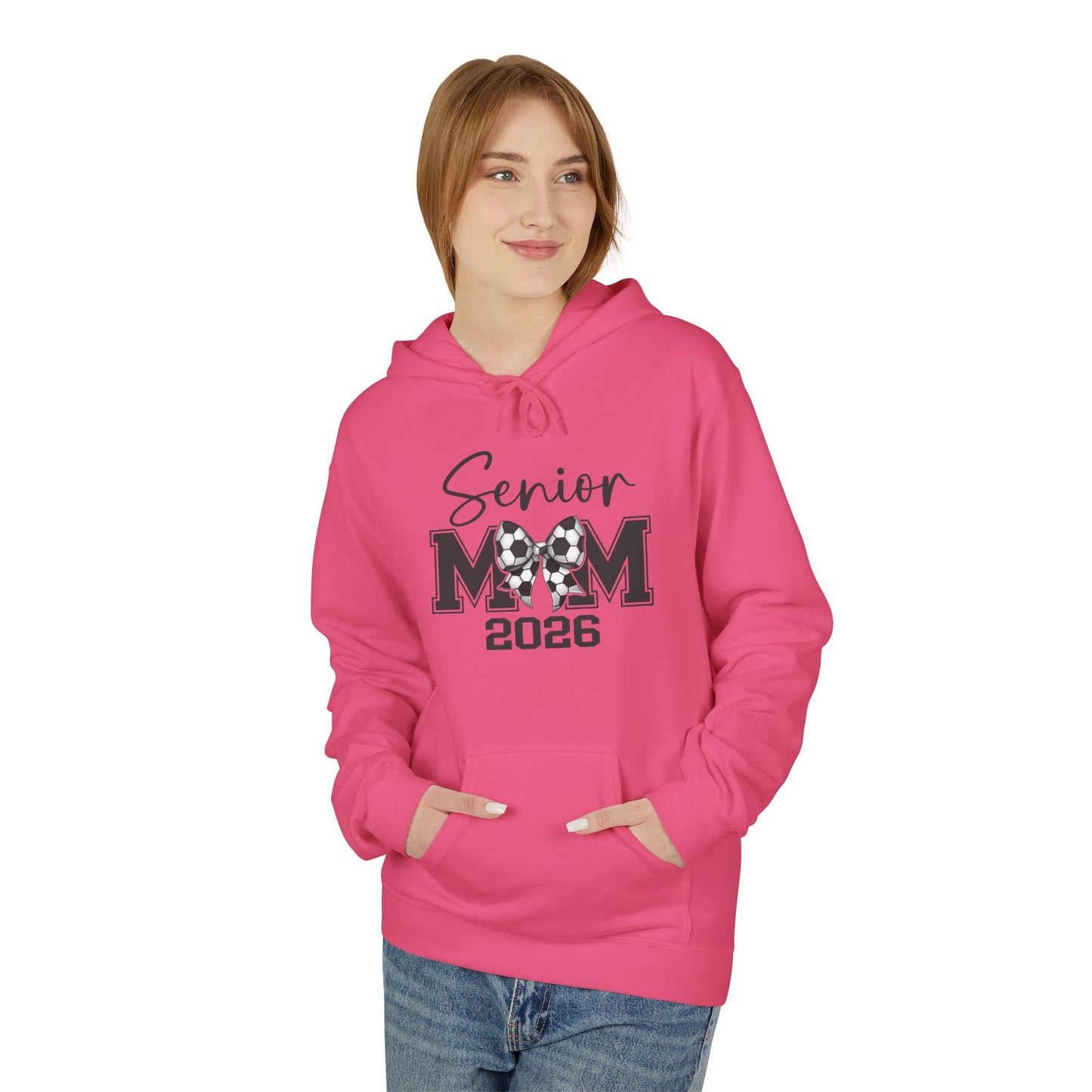 Senior Soccer Mom 2026 Midweight Fleece Hoodie,
