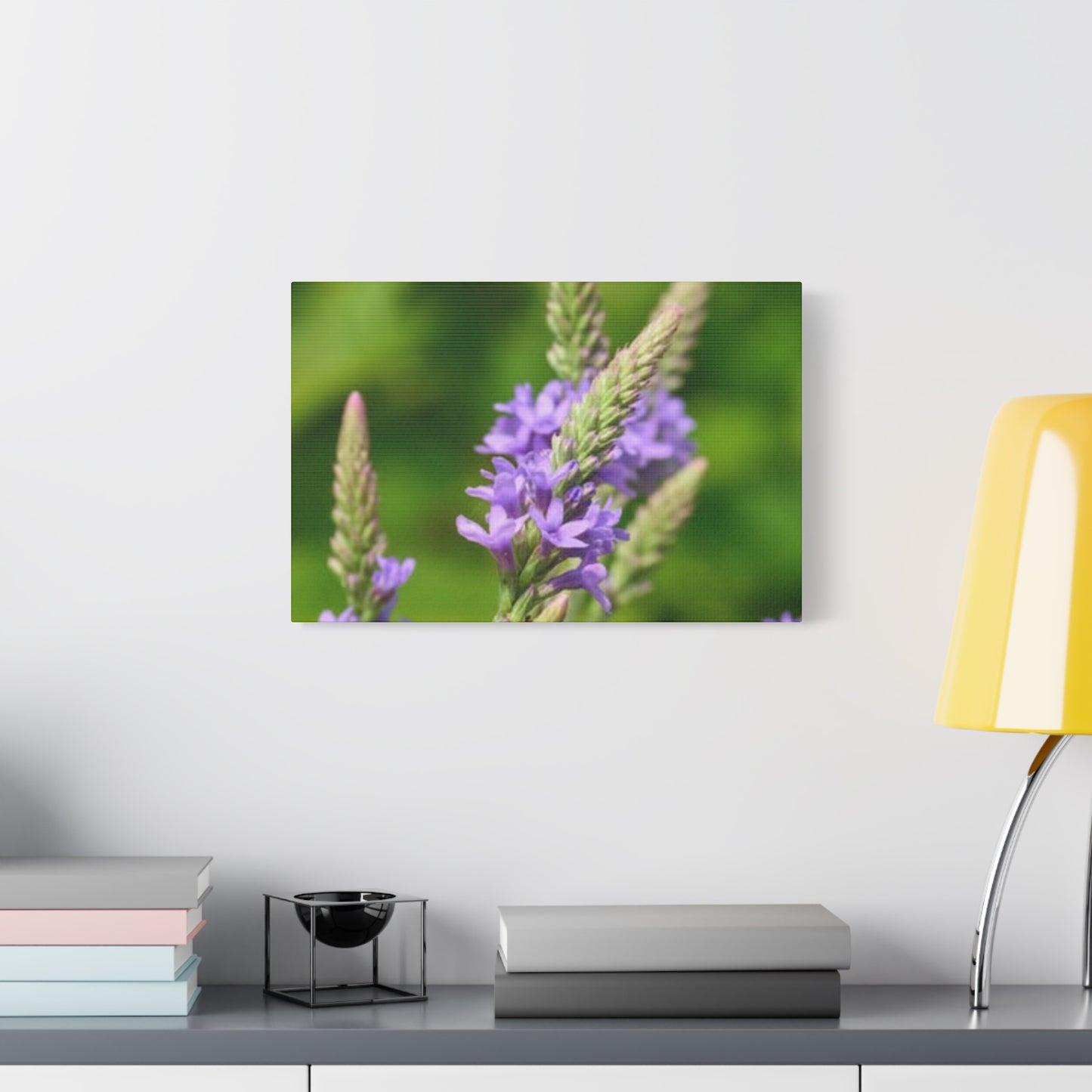 Floral Canvas Wall Art, Stretched Matte Canvas Print, Home Decor, Purple Flower Artwork, Nature-Inspired Decoration