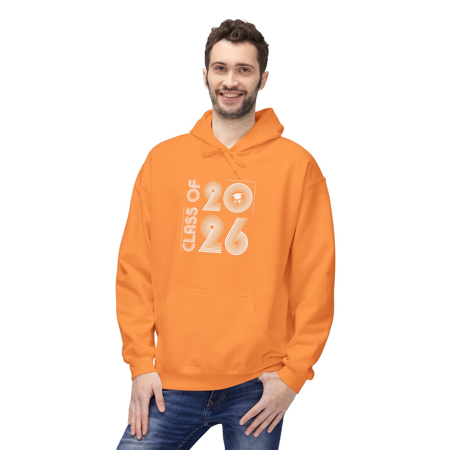 Class of 2026 Unisex Midweight Fleece Hoodie, Graduation Gift, Cozy Sweatshirt for Students, Trendy Class Hoodie, Casual Wear