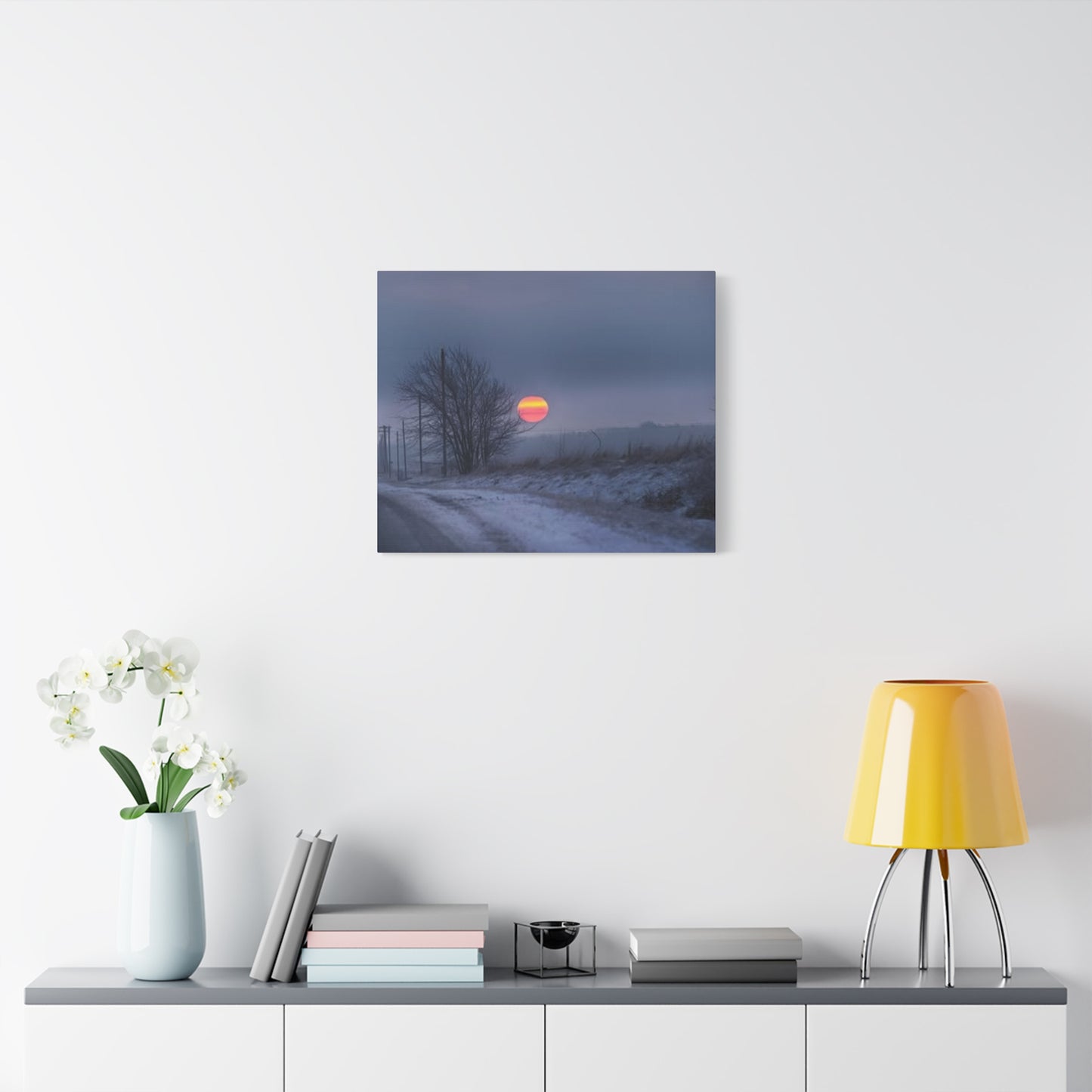 Serene Sunset Canvas Print, Home Decor Art, Relaxing Wall Art, Nature Decor, Scenic Landscape, Perfect Gift for Nature Lovers