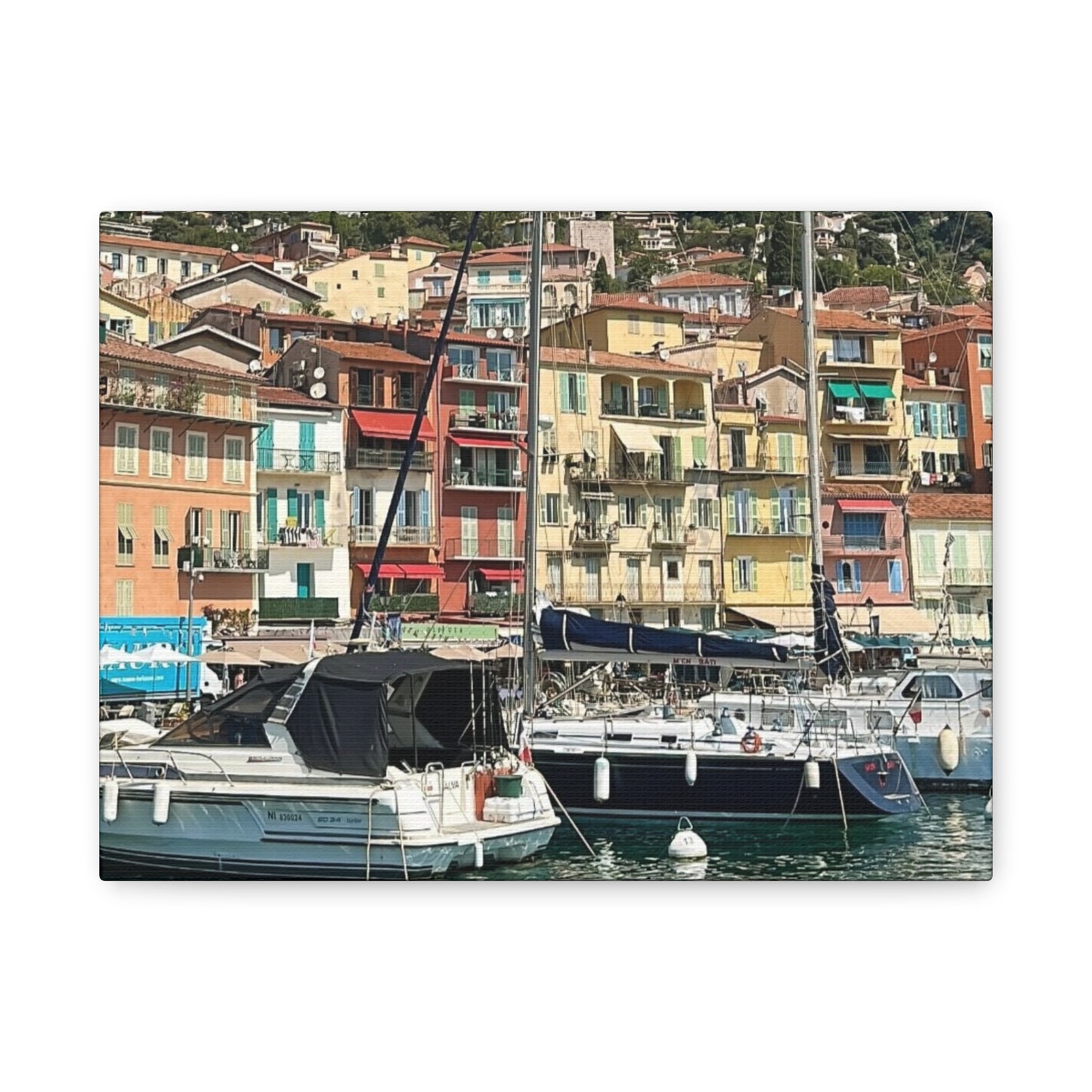 Italy Nautical Canvas Wall Art, Coastal Home Decor, Marina Print, Beach Decor, Nautical Gift, Coastal Living Decoration