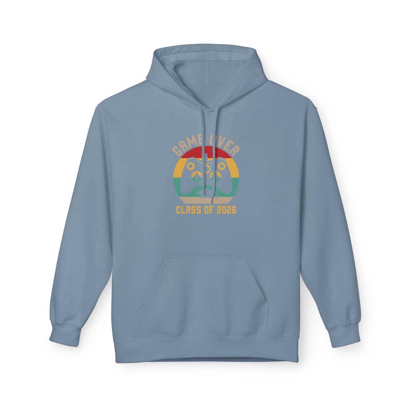 Game Over Class of 2026 Hoodie - Unisex Softstyle Fleece | Graduation Gift, Gamer Apparel, Cozy Sweatshirt, Casual Wear