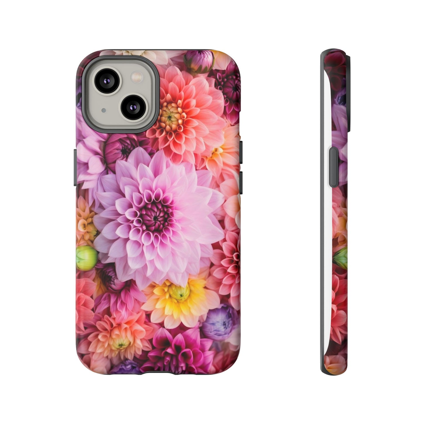 Floral iPhone Case, Tough Floral Phone Cover, Flower Pattern Case, Spring Design, Gift for Her, Durable Phone Accessory