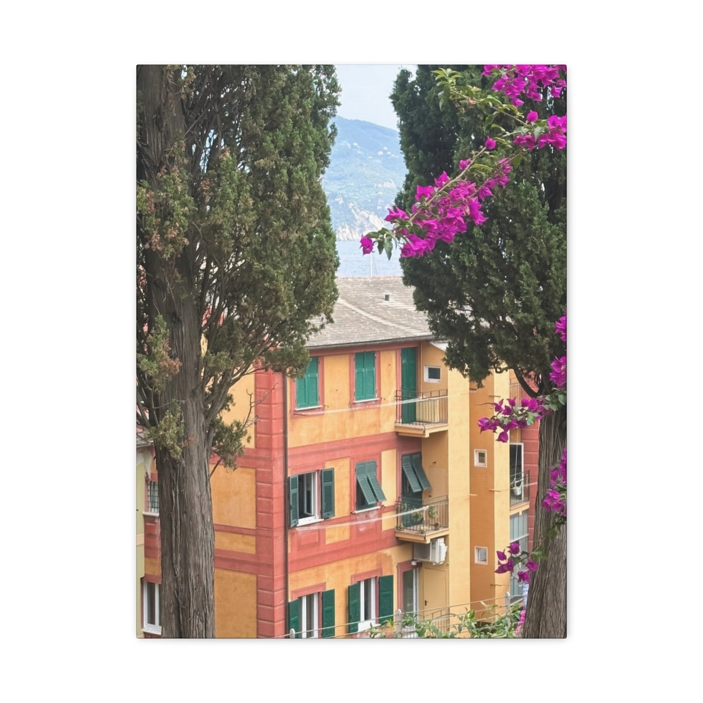 Italian Home and Country SideMatte Canvas Wall Art, Floral Home Decor, Artistic Stretched Canvas, Botanical Print, Modern Wall Decor