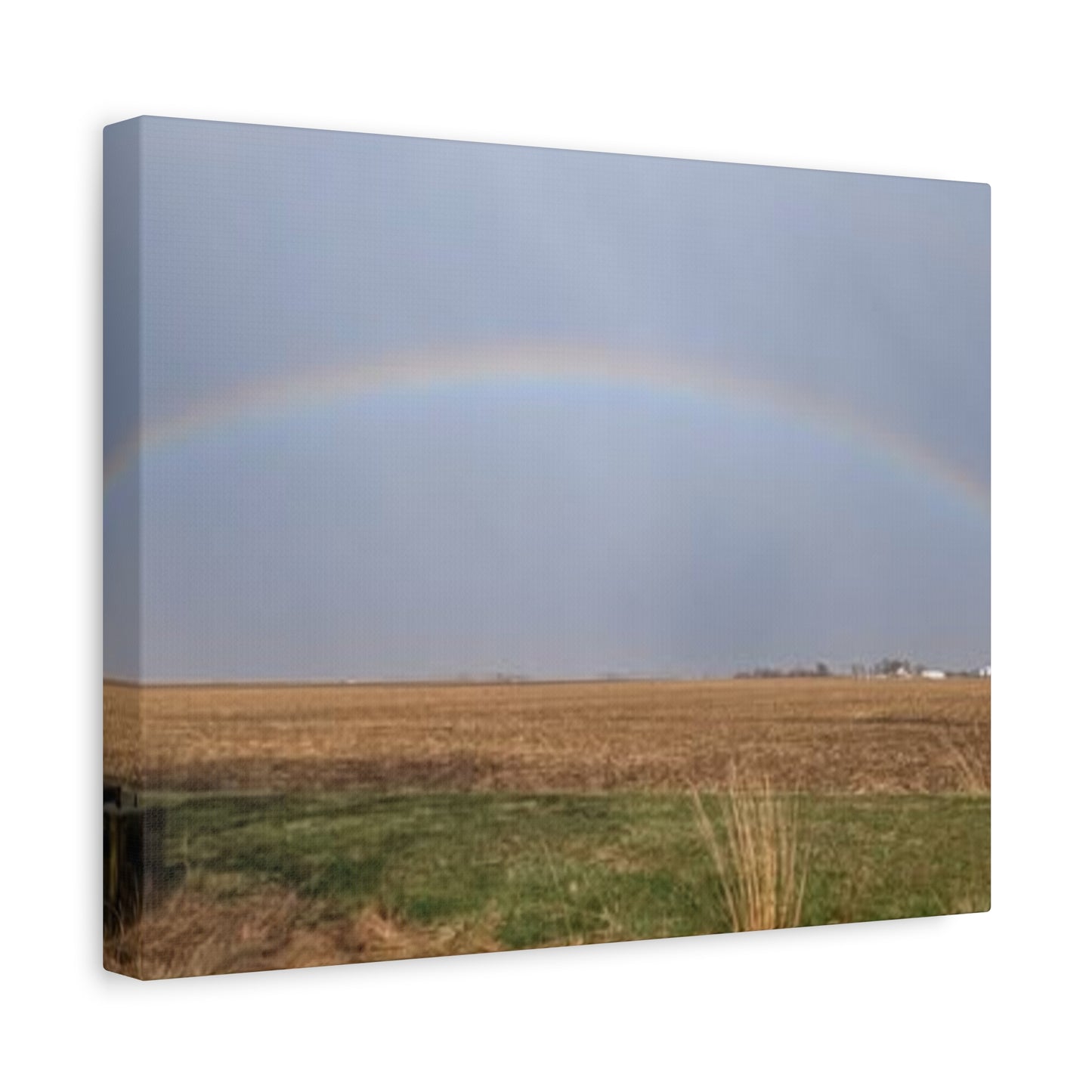 Rainbow Landscape Canvas Print, Inspirational Home Decor, Gift for Nature Lovers, Modern Wall Art, Farmhouse Style, Rainbow Art