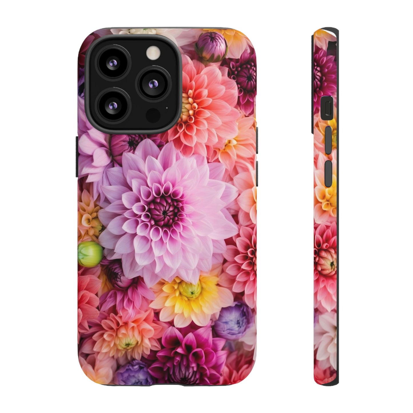 Floral iPhone Case, Tough Floral Phone Cover, Flower Pattern Case, Spring Design, Gift for Her, Durable Phone Accessory
