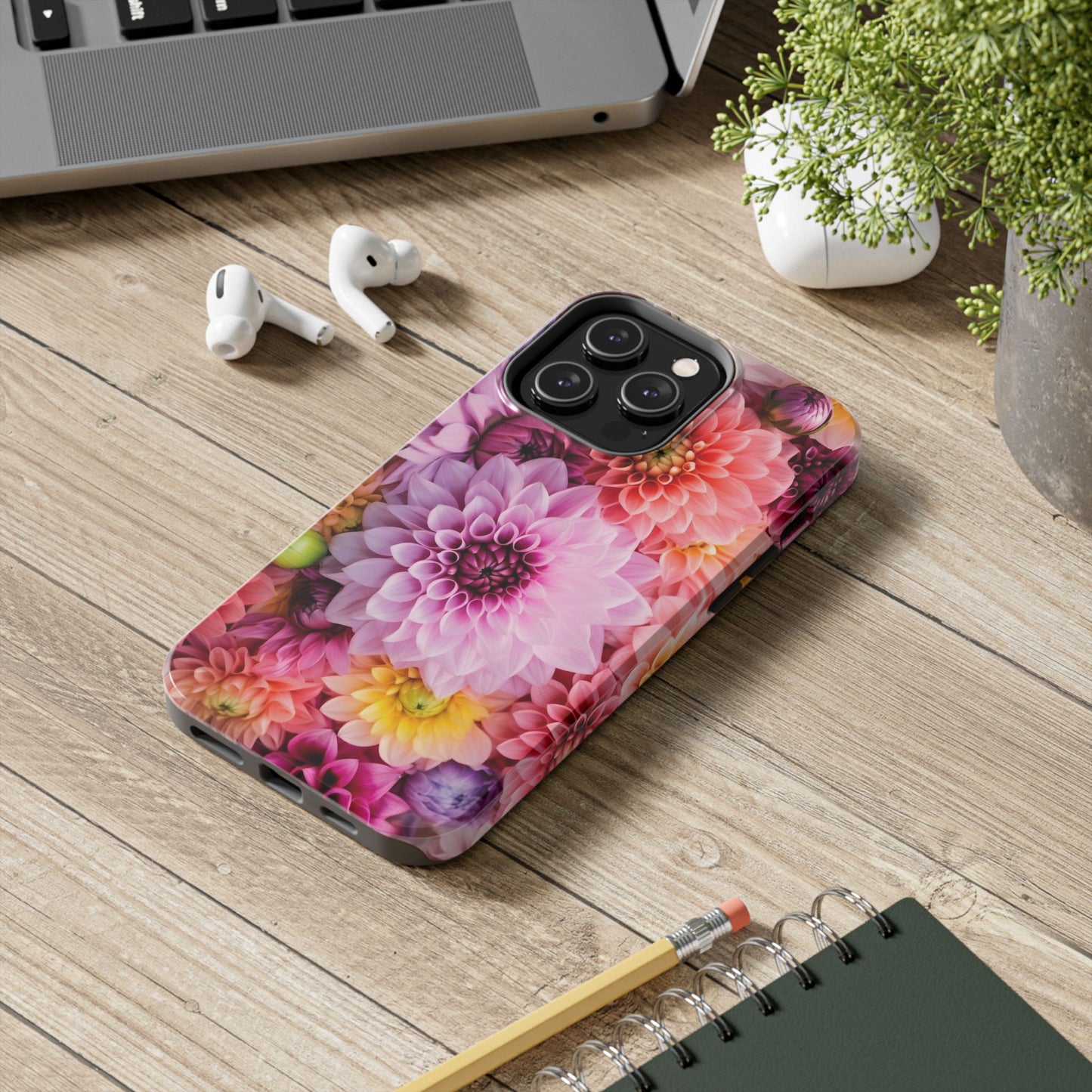 Floral Tough Phone Cases, Durable Phone Cover, Flower Print Case, Gift for Her, Spring Accessories, Custom Phone Case