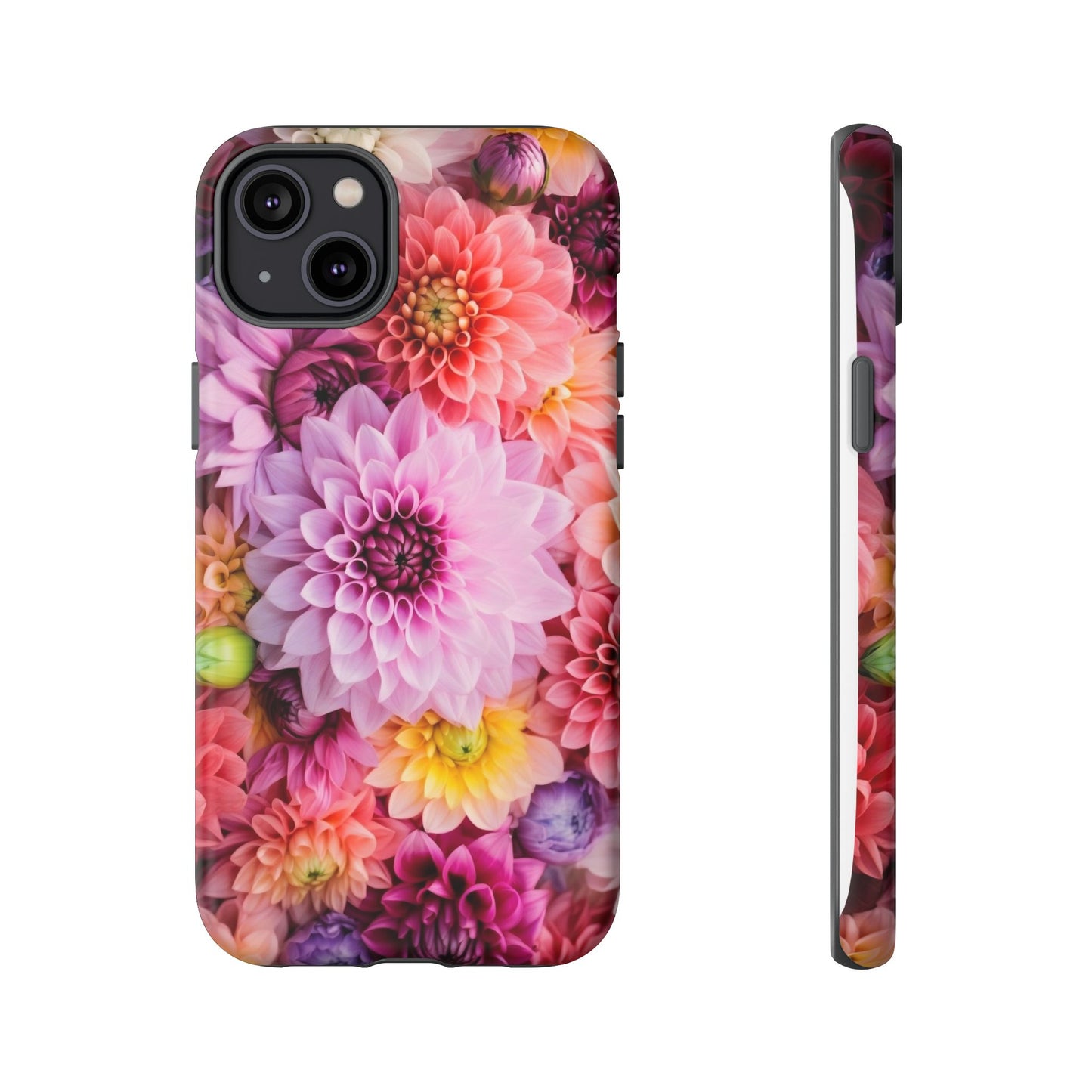 Floral iPhone Case, Tough Floral Phone Cover, Flower Pattern Case, Spring Design, Gift for Her, Durable Phone Accessory