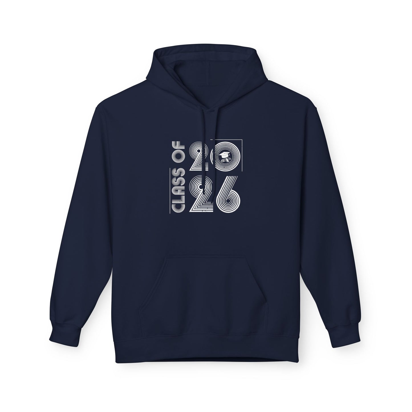 Class of 2026 Unisex Midweight Fleece Hoodie, Graduation Gift, Cozy Sweatshirt for Students, Trendy Class Hoodie, Casual Wear