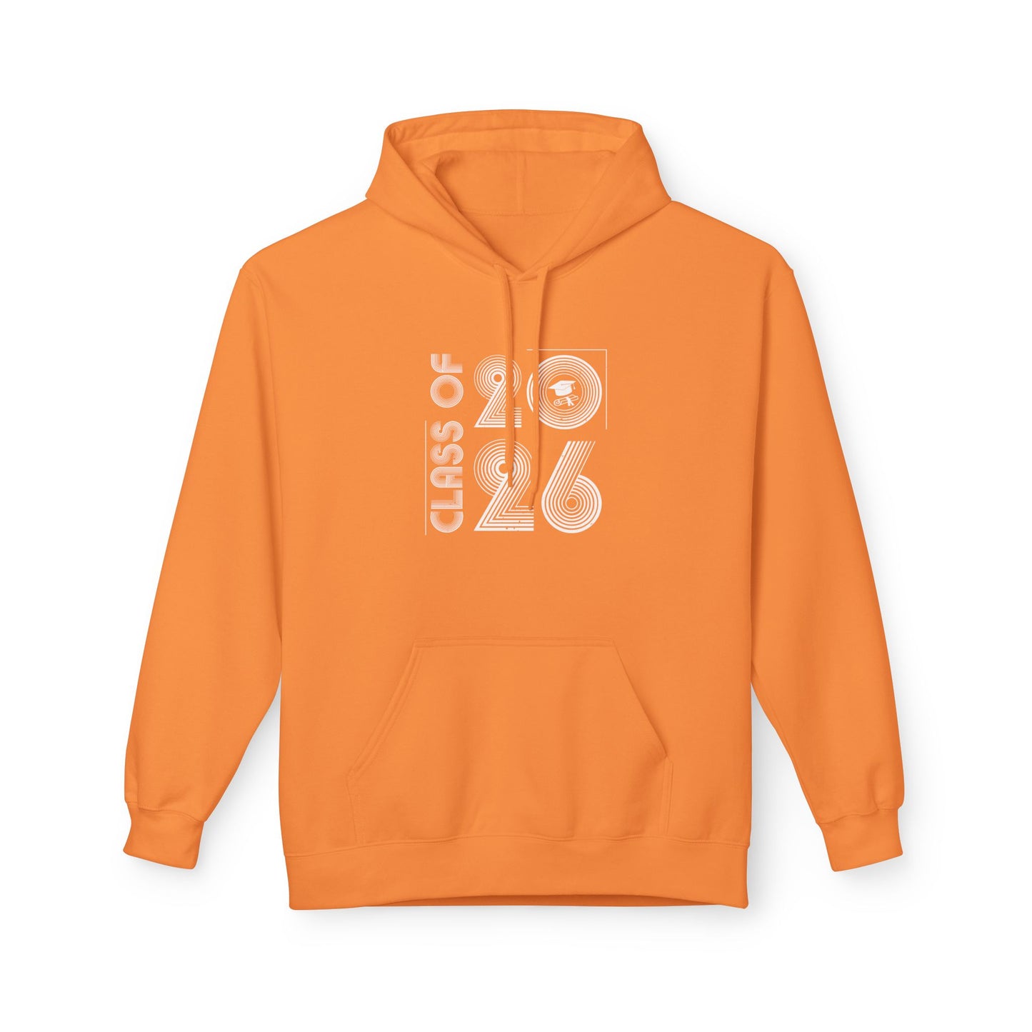 Class of 2026 Unisex Midweight Fleece Hoodie, Graduation Gift, Cozy Sweatshirt for Students, Trendy Class Hoodie, Casual Wear