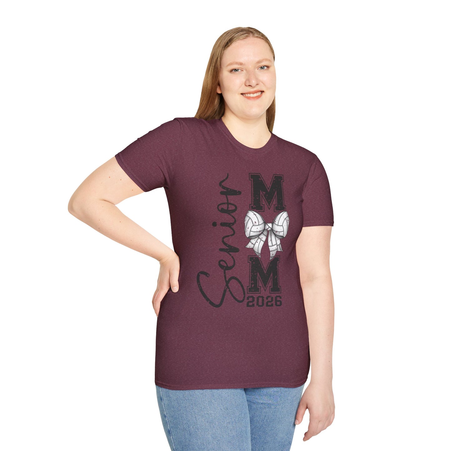 Senior Volleyball Mom 2026 Unisex Softstyle T-Shirt