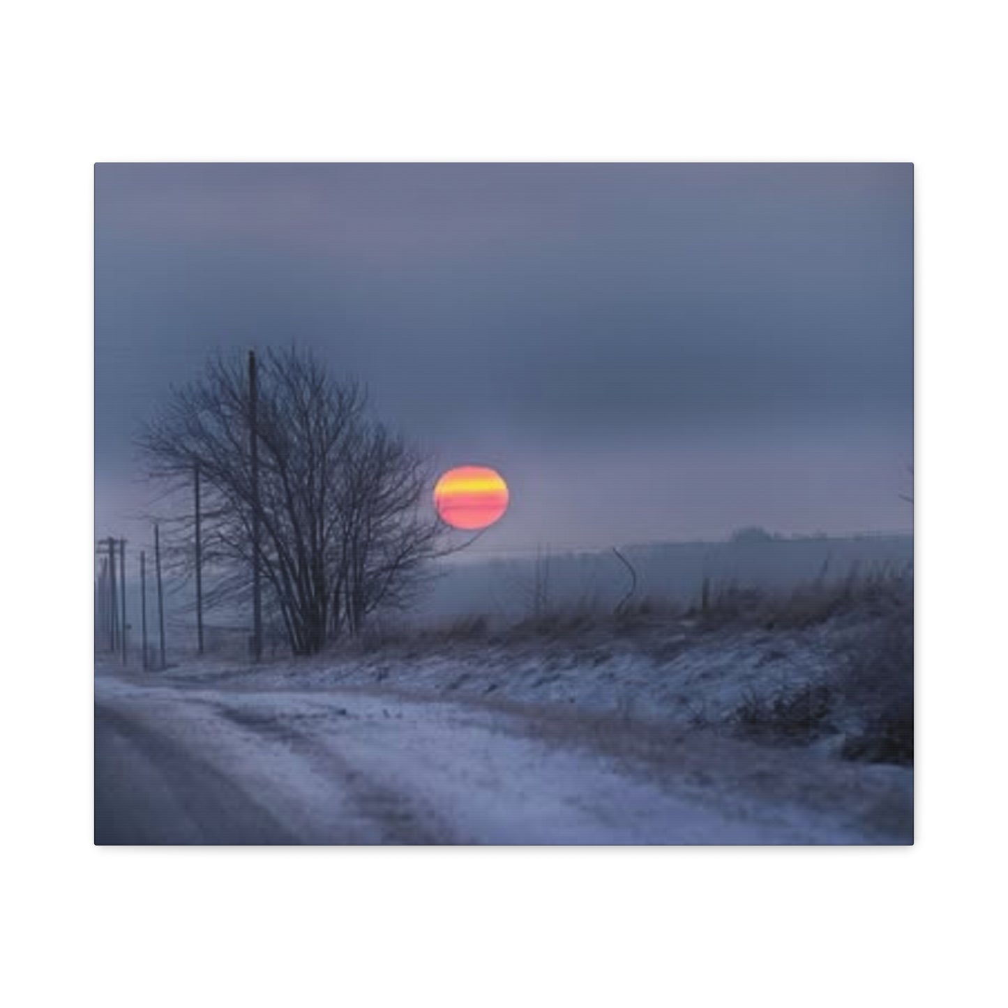 Serene Sunset Canvas Print, Home Decor Art, Relaxing Wall Art, Nature Decor, Scenic Landscape, Perfect Gift for Nature Lovers