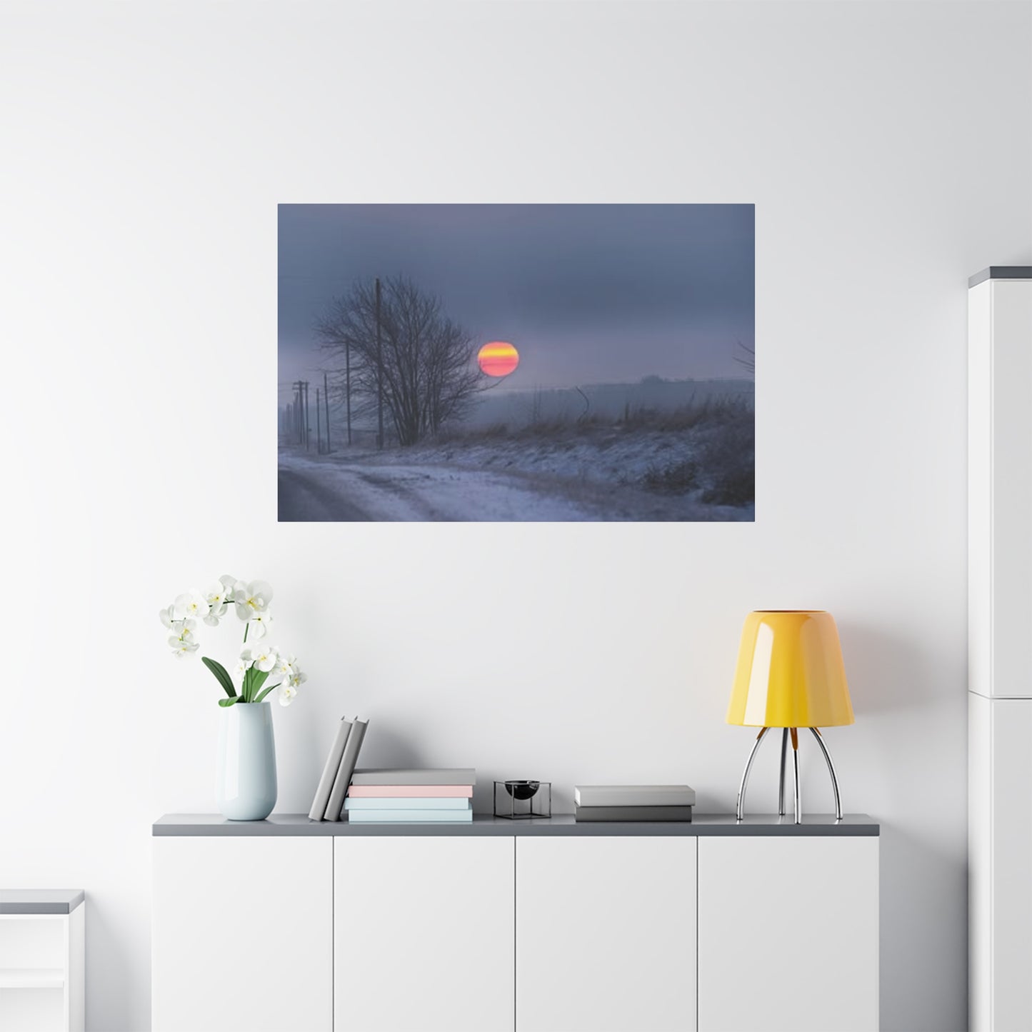 Serene Sunset Canvas Print, Home Decor Art, Relaxing Wall Art, Nature Decor, Scenic Landscape, Perfect Gift for Nature Lovers